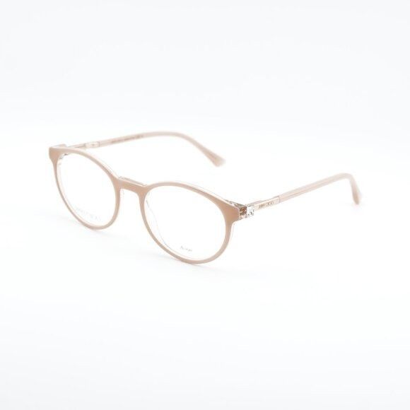 Jimmy Choo Jimmy Choo JC272 08XO 00 Eyeglasses Pink on Crystal 49mm Size ONE SIZE - 9 Thumbnail