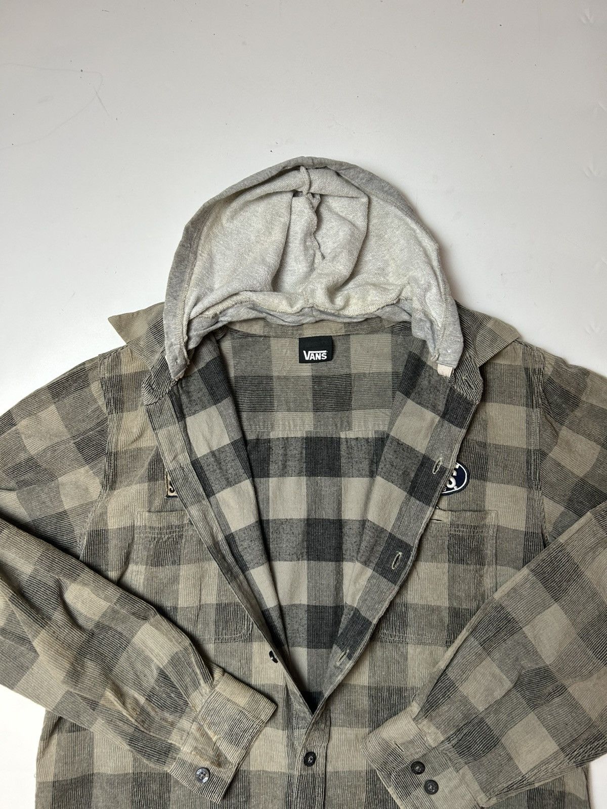 Japanese Brand × Vans VANS PATCHES BUTTON UP SHIRT WITH HOODIE Size US L / EU 52-54 / 3 - 3 Thumbnail