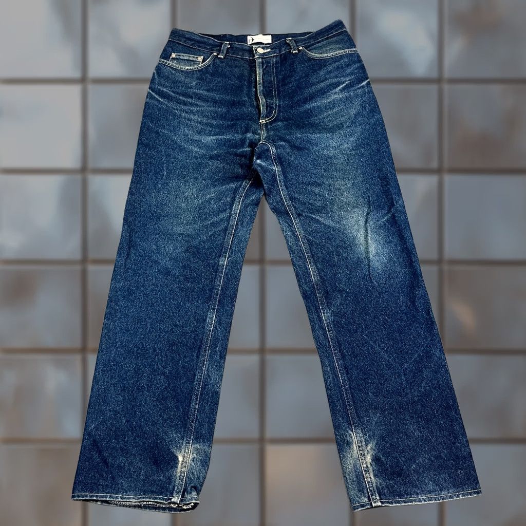 Sergio Tacchini Vintage Sergio Tacchini Jeans Relaxed Straight 32 32 Blue Whiskers Denim 5-Pocket Mens Jeans 90s Italian Style Mens Size US 32 / EU 48 - 1 Thumbnail
