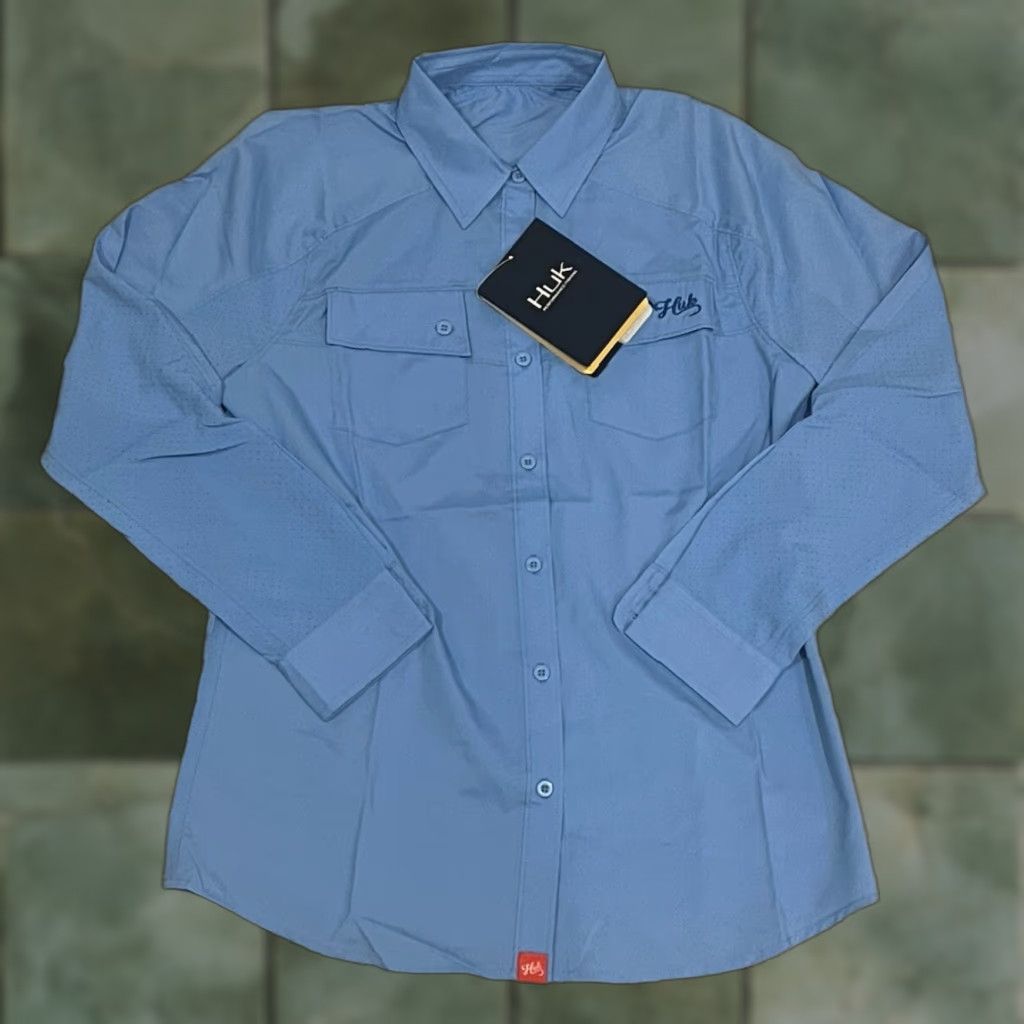 Vintage Huk Shirt Long Sleeve Next Level Sz Small Blue Size US S / EU 44-46 / 1 - 1 Thumbnail
