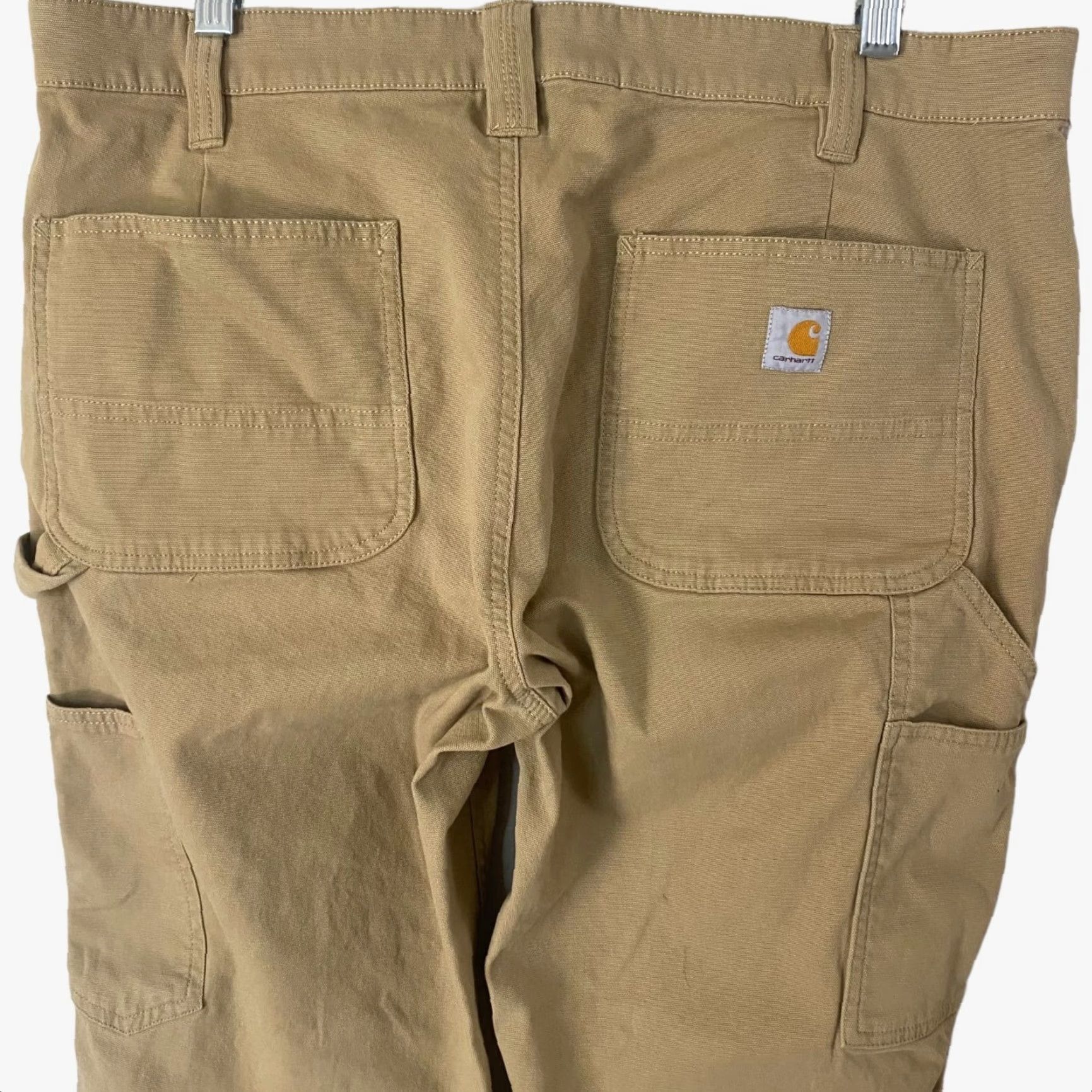Carhartt VINTAGE Carhartt Women's Work Pants Casual Straight Leg Carpenter Cotton Blend Tan Size 14 Size 36" / US 14 / IT 50 - 6 Thumbnail