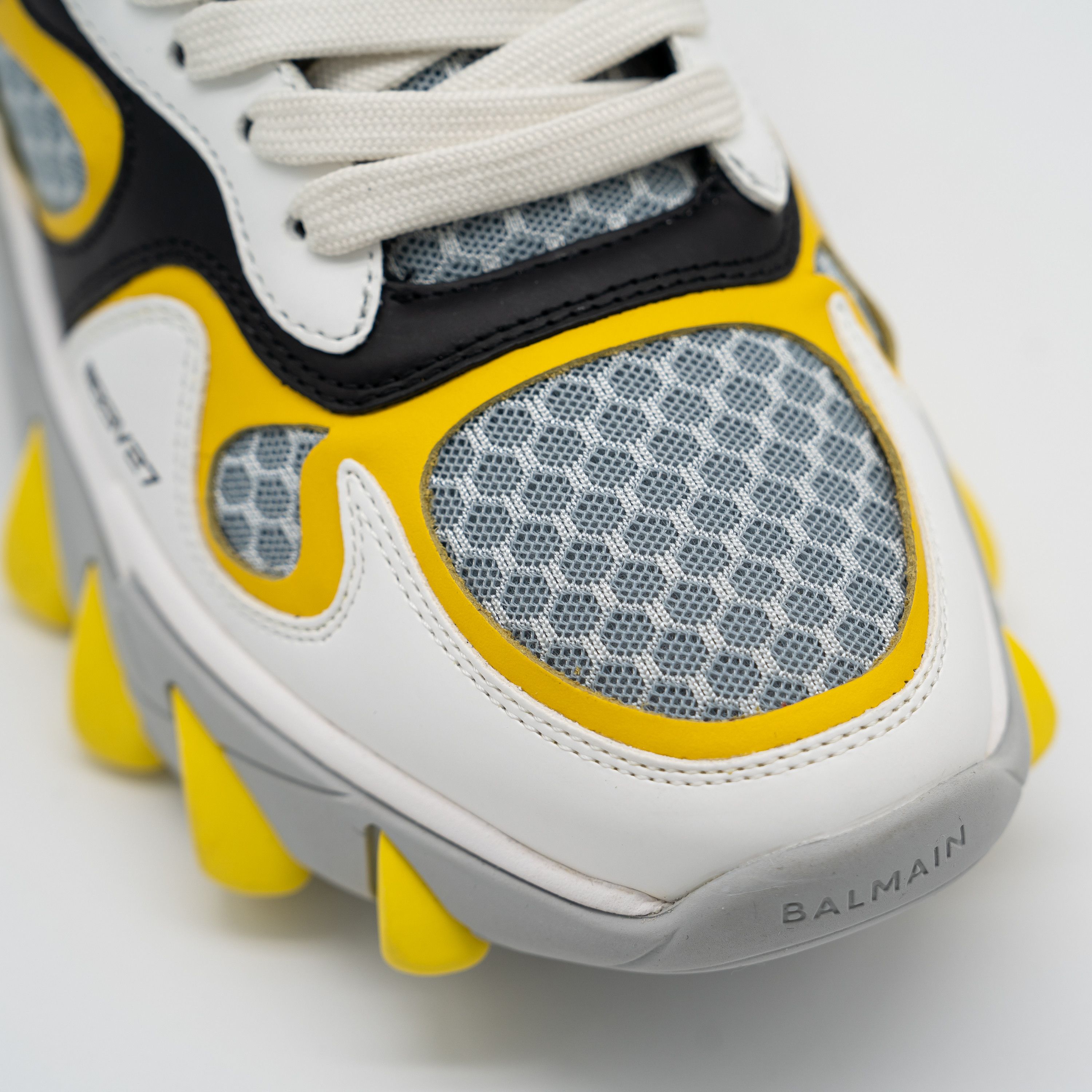 Balmain 42 9 US Balmain B-East White Black Yellow Sneakers Leather Size US 8.5 / EU 41-42 - 8 Thumbnail