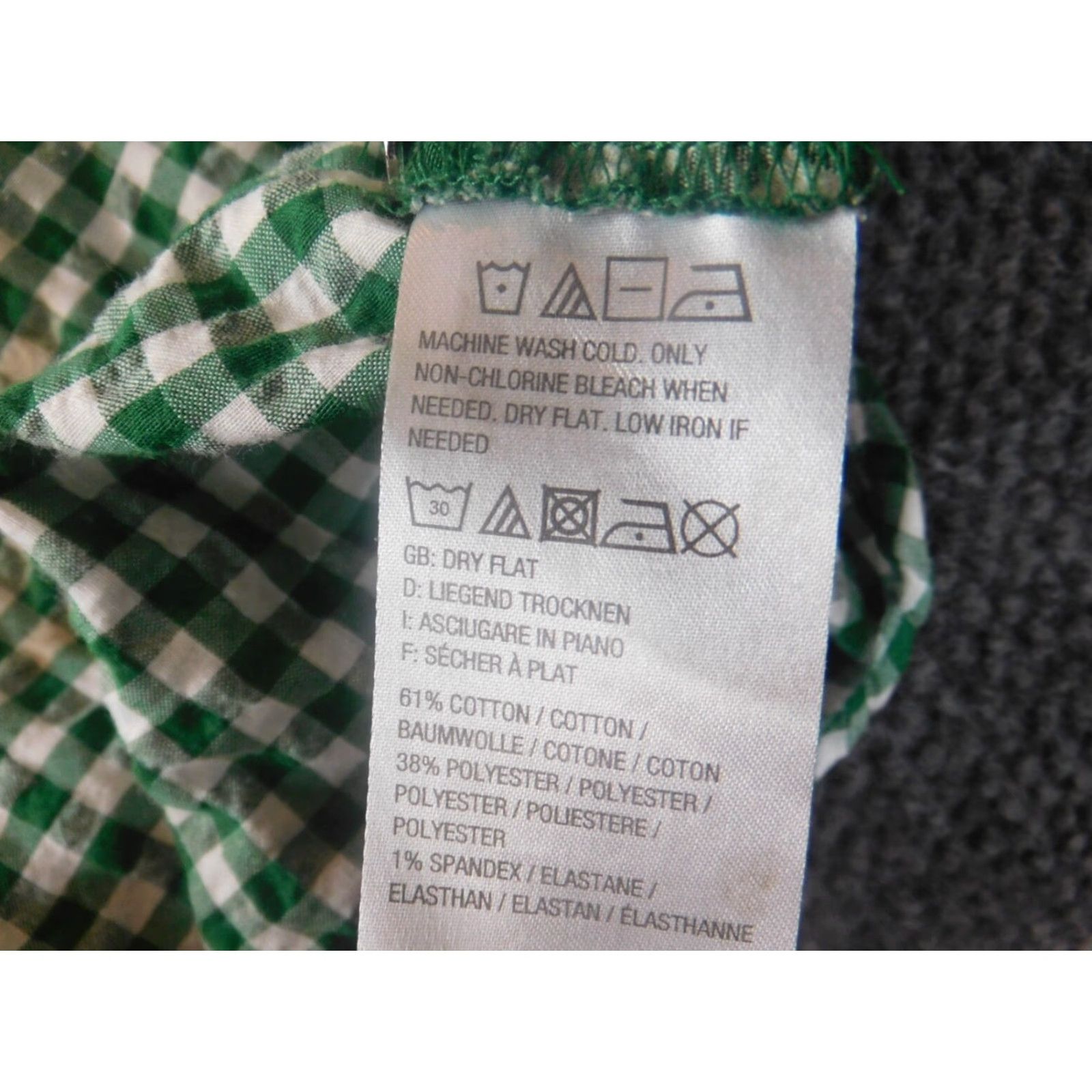 Vintage Susan Graver Blouse Shirt Womens Classic Casual Stretch Knit Green 12 Button Collared Long Sleeve Pullover Size XL / US 12-14 / IT 48-50 - 6 Thumbnail