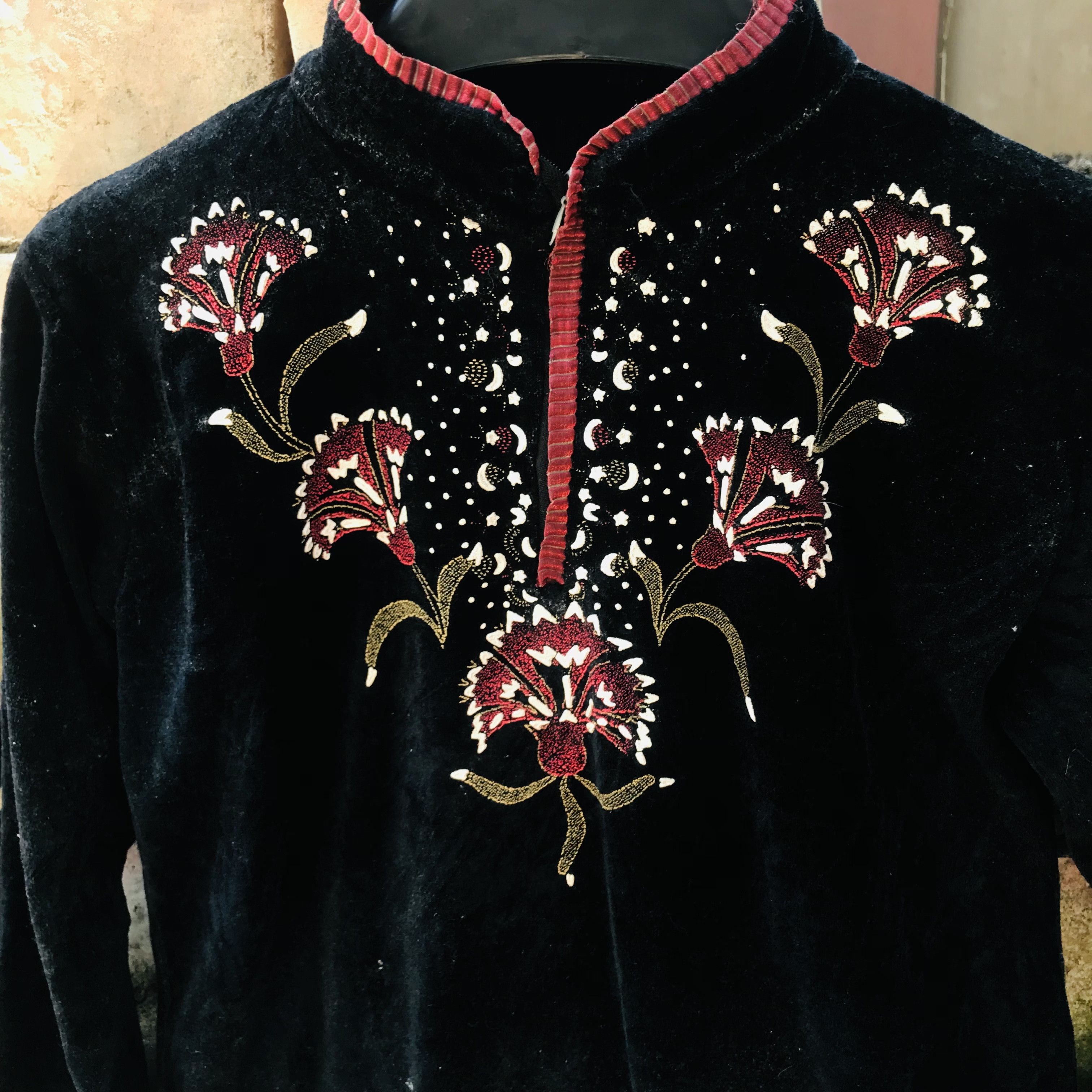 Vintage Vintage Velvet Quarter Zip Long Sleeve Size M / US 6-8 / IT 42-44 - 2 Thumbnail