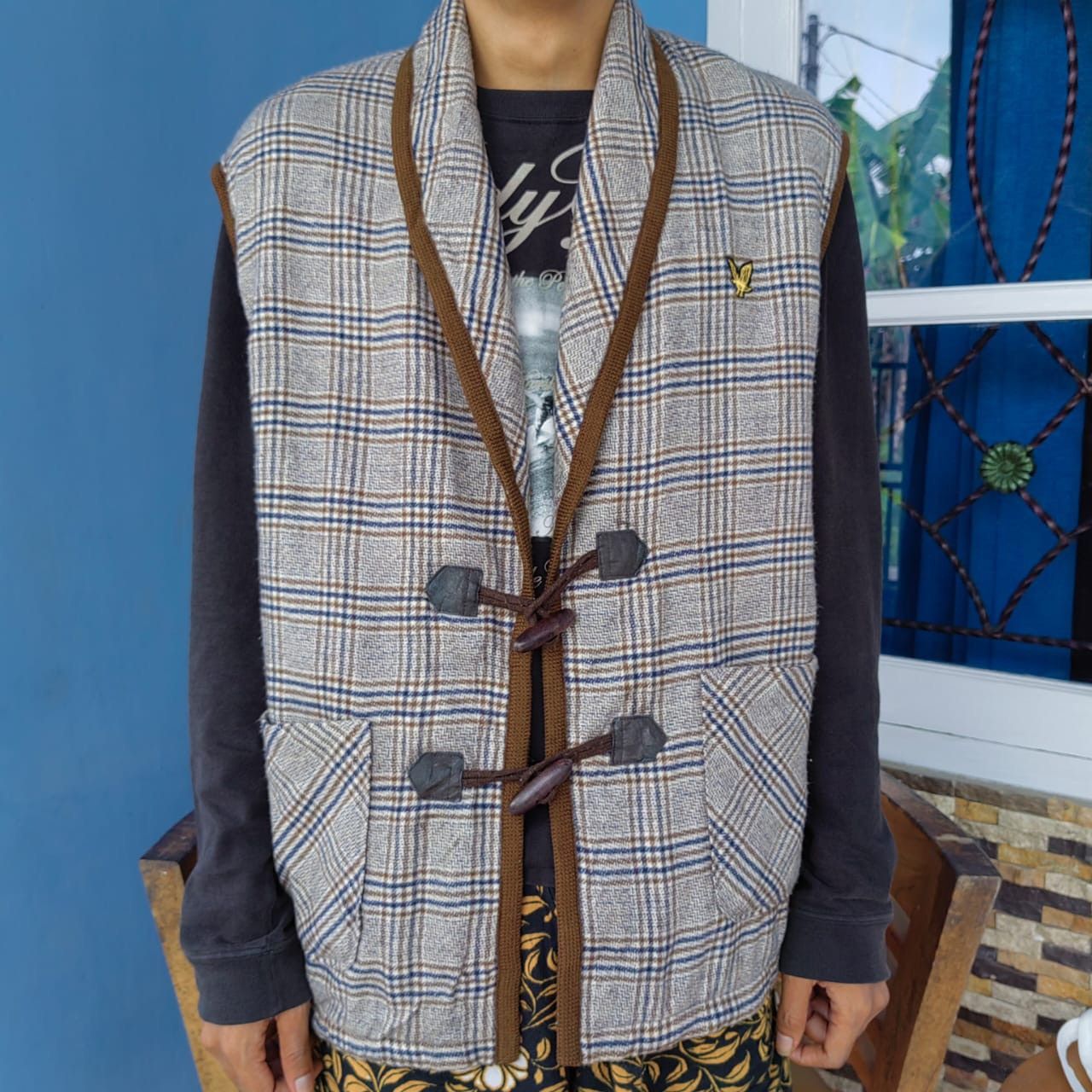 Lyle & Scott × Vintage Vtg Lyle & scott wool sherpa vest Size US M / EU 48-50 / 2 - 6 Thumbnail