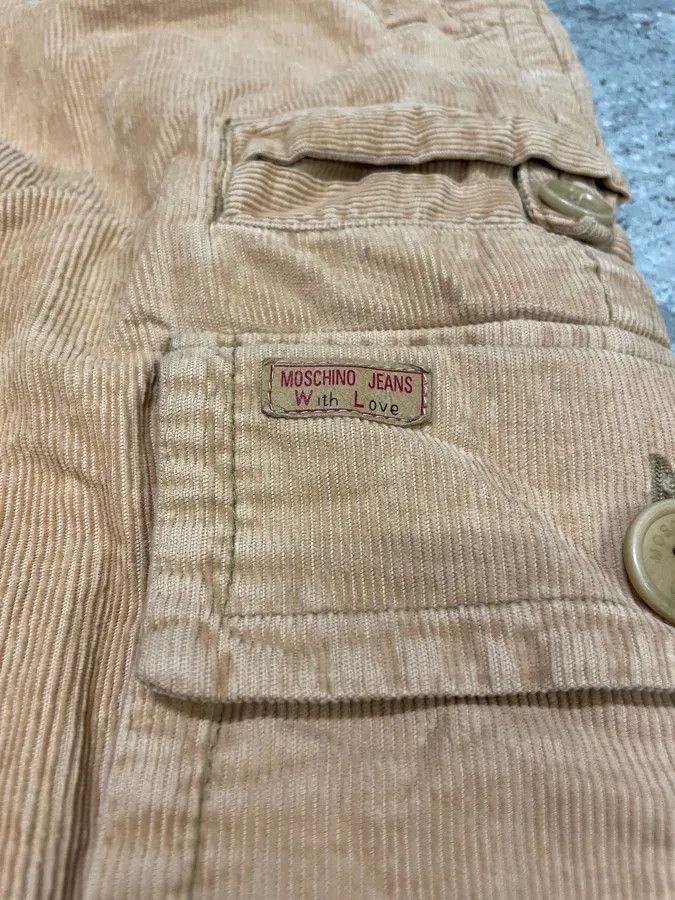 Moschino × Vintage 2000s Moschino Beige Cargo Pants Size US 32 / EU 48 - 8 Thumbnail