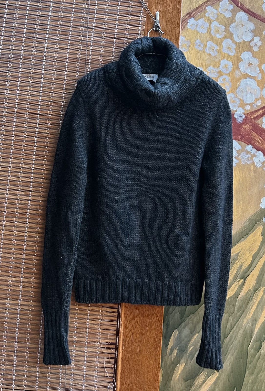 Saint Laurent Paris × Vintage × Yves Saint Laurent Yves Saint Laurent Turtle Neck Alpaca Wool Knitted Sweater Size S / US 4 / IT 40 - 1 Thumbnail