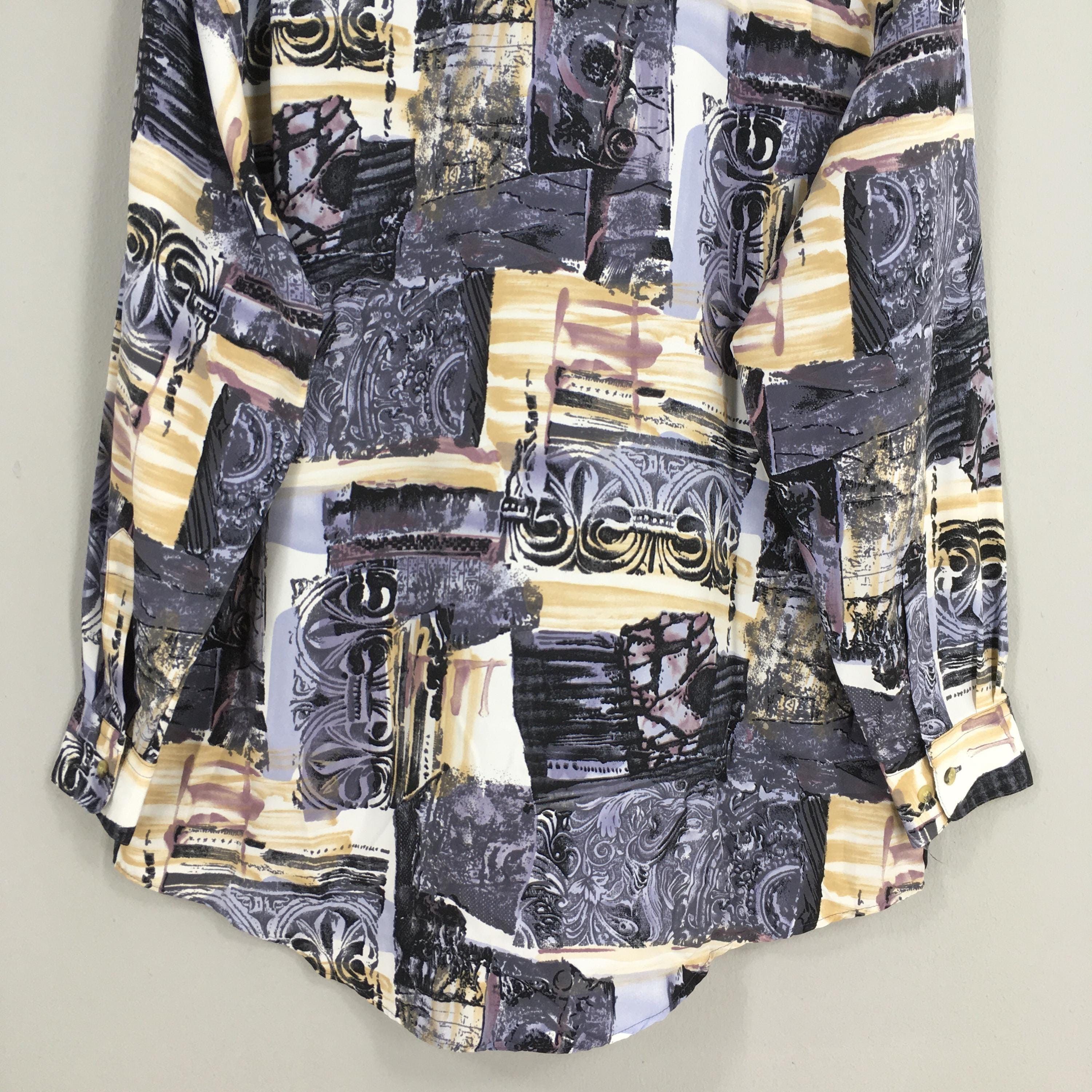 Other Vintage 90's Baroque Abstract Casual Shirt Medium Size US M / EU 48-50 / 2 - 9 Thumbnail