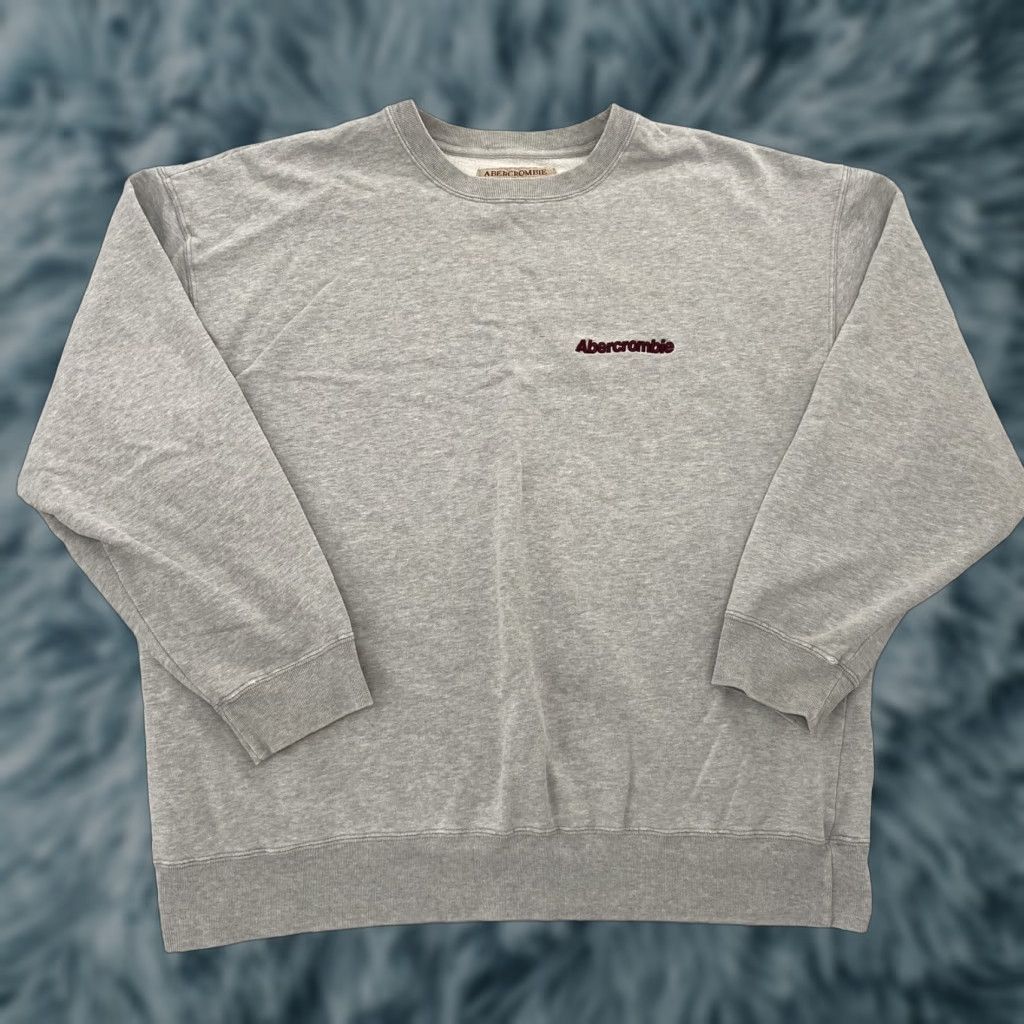 Abercrombie & Fitch VINTAGE Abercrombie & Fitch Sweater Mens Large Gray Crew Neck Pullover Logo All Seasons Knit Sweater - Mens L Grey - 90s/Logo/School style Size US L / EU 52-54 / 3 - 1 Thumbnail