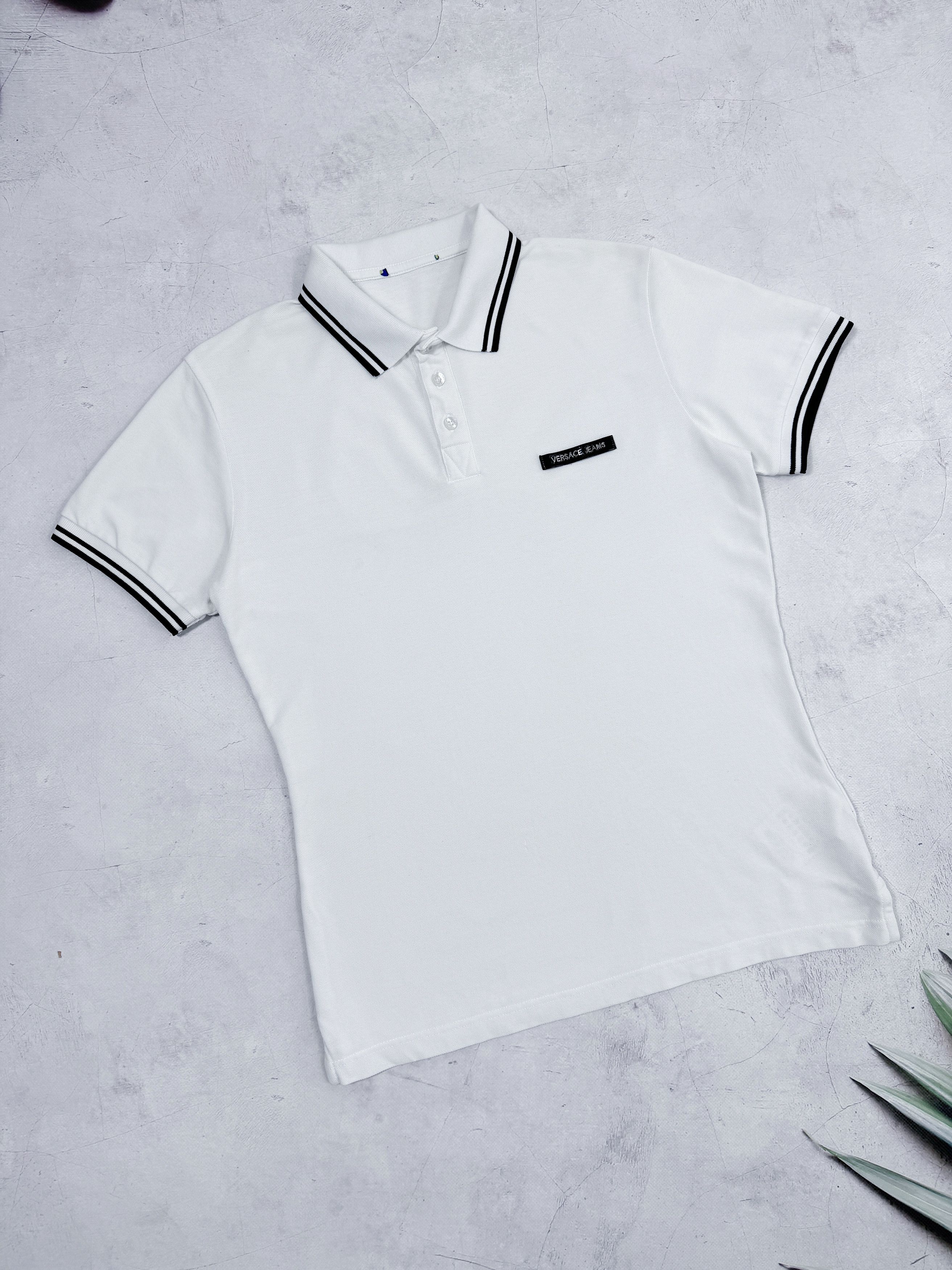 Versace Versace Jeans Polo T-Shirt White Color & Chest Leather Logo Size US S / EU 44-46 / 1 - 1 Thumbnail