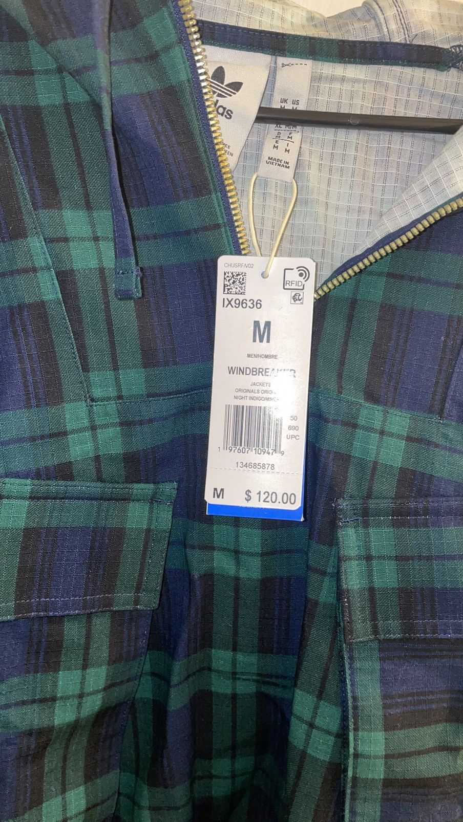Adidas adidas Windbreaker in Night Indigo / Mineral Green Size US M / EU 48-50 / 2 - 2 Thumbnail
