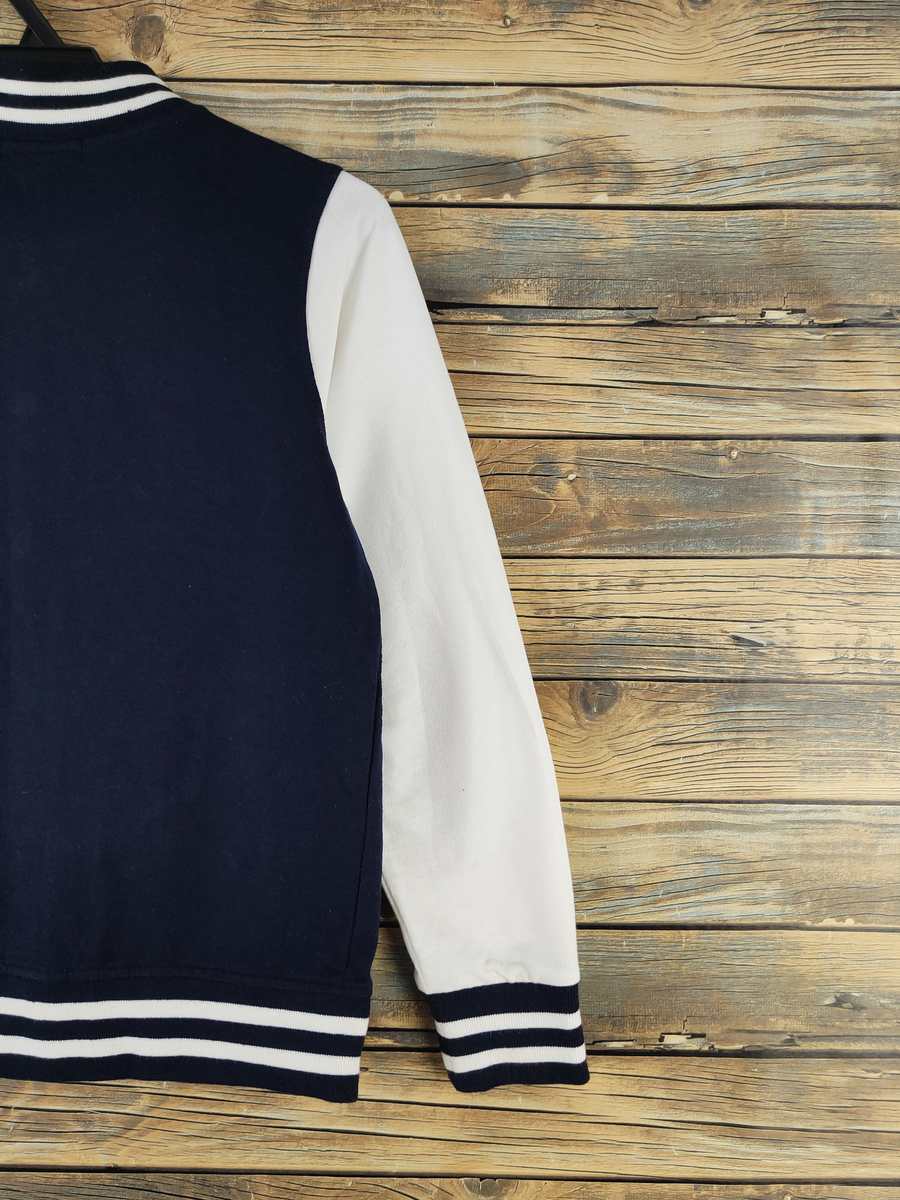 Japanese Brand DL Lovetoxic Navy White Varsity Jackets #2489 Size S / US 4 / IT 40 - 12 Thumbnail