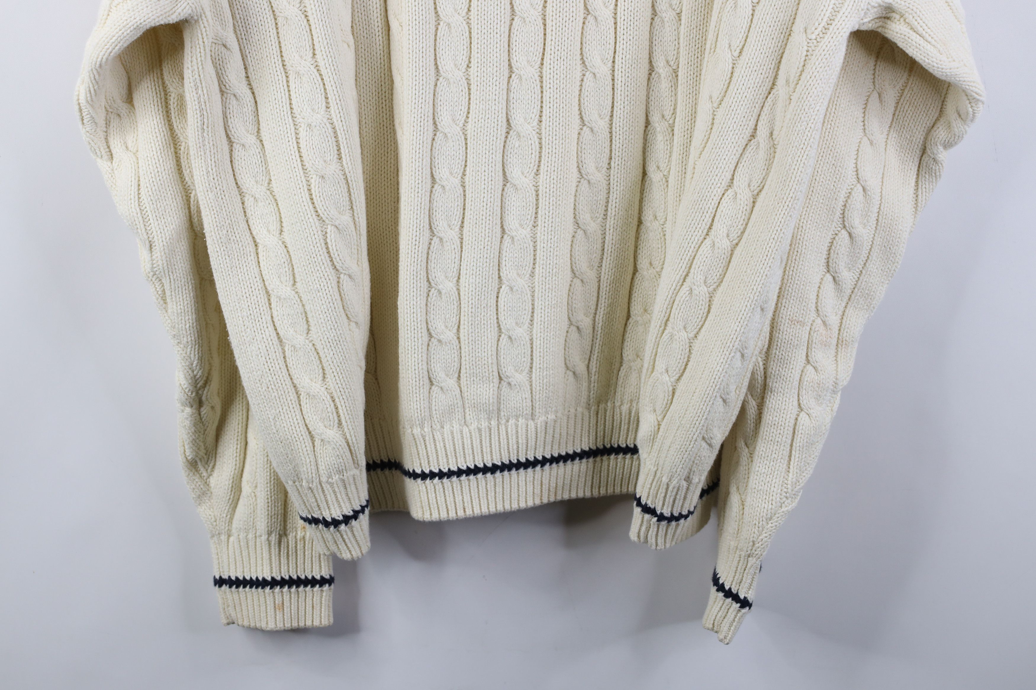 Vintage Vintage 90s Streetwear Dapper Ribbed Cable Knit Sweater Size US L / EU 52-54 / 3 - 12 Thumbnail