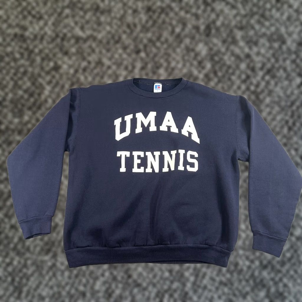 Russell Athletic VINTAGE Russell Athletic Shirt Mens XL Blue Ole Miss UMAA Rebels Sweatshirt Tennis Size US XL / EU 56 / 4 - 1 Thumbnail