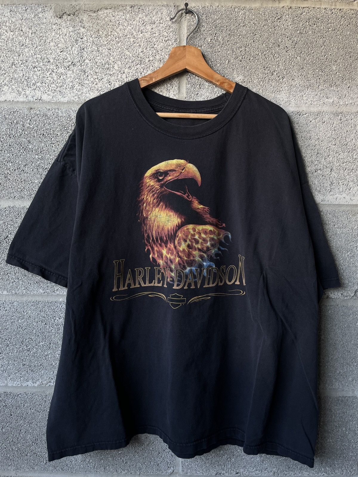 Harley Davidson × Vintage Vintage Harley Davidson Motorcycles Flames T Shirt Size US XXL / EU 58 / 5 - 1 Thumbnail