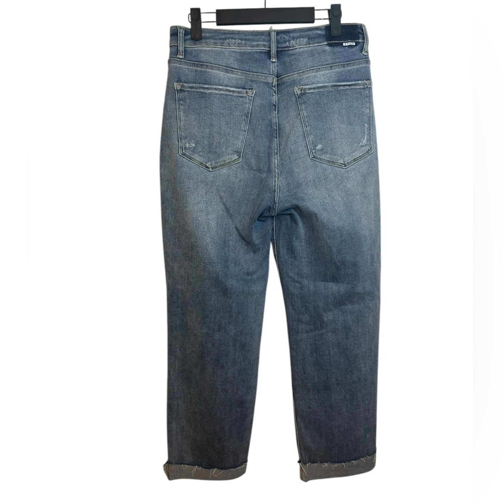 Other Risen Boyfriend Crossover Distressed Jeans Size 30" / US 8 / IT 44 - 2 Thumbnail