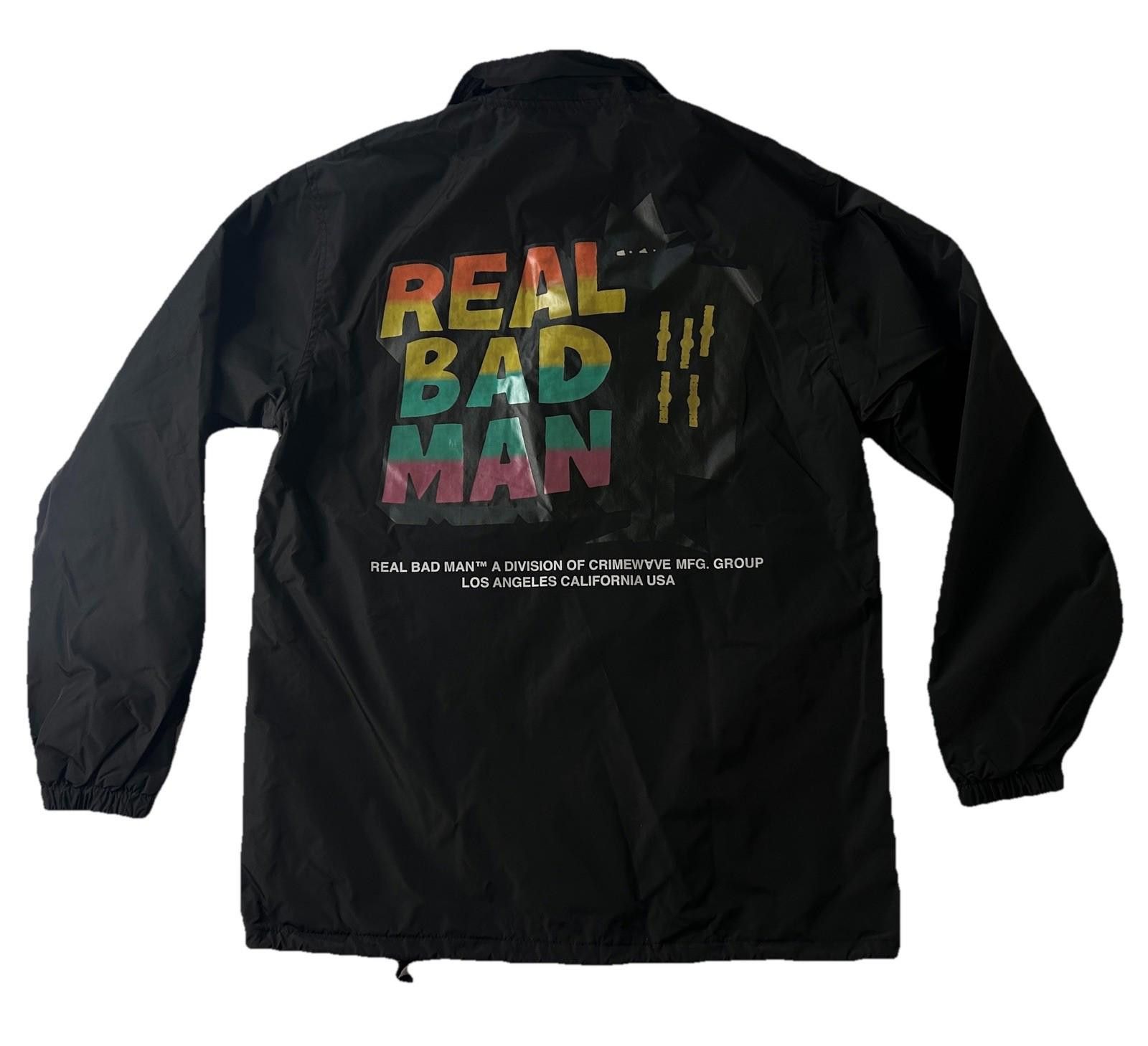 Real Bad Man Real Bad Man Black Jacket Mens Small Coach Windbreaker LA Size US S / EU 44-46 / 1 - 1 Thumbnail