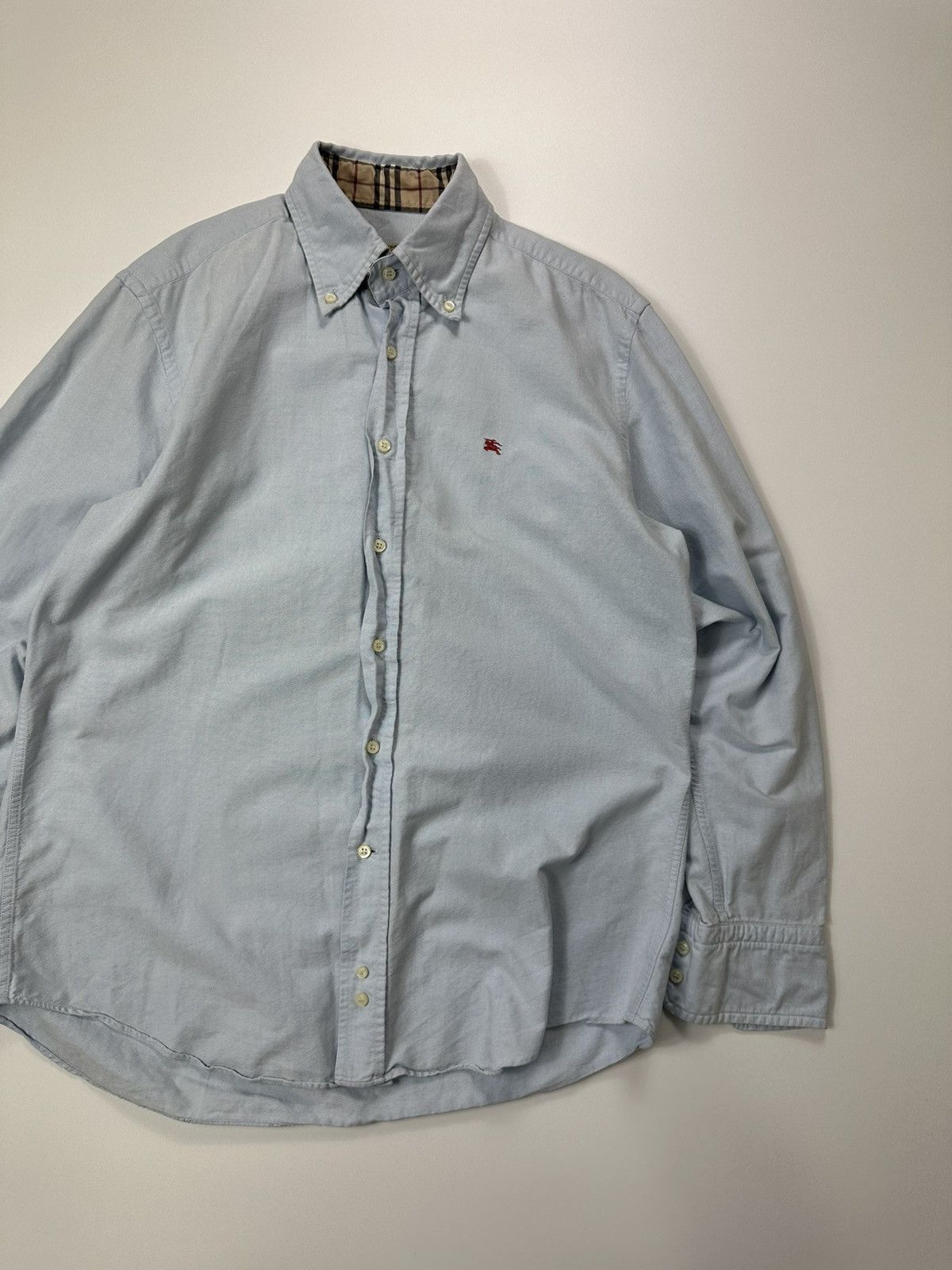 Burberry Burberry London Shirt Classic Fit Red Logo Size US L / EU 52-54 / 3 - 3 Thumbnail