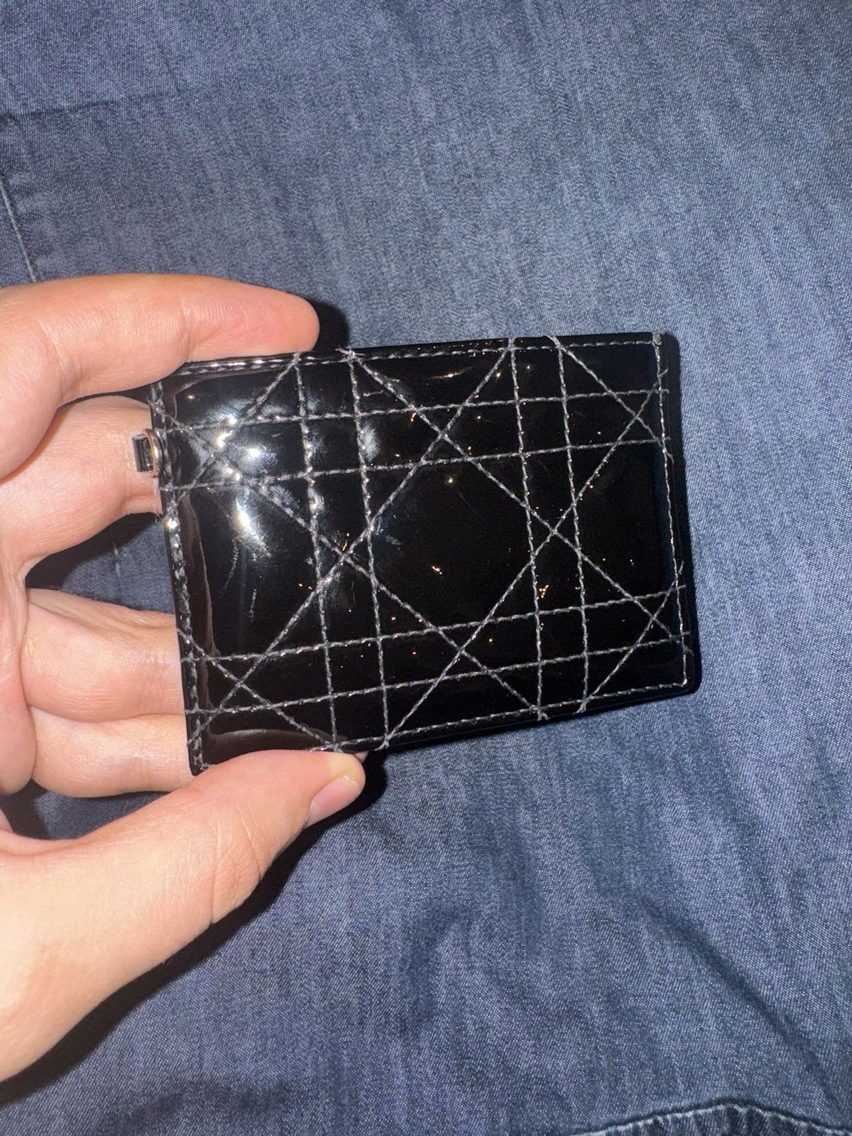 Dior Christian Dior Miss Dior Leather Quilted Card Holder Wallet Size ONE SIZE - 2 Thumbnail