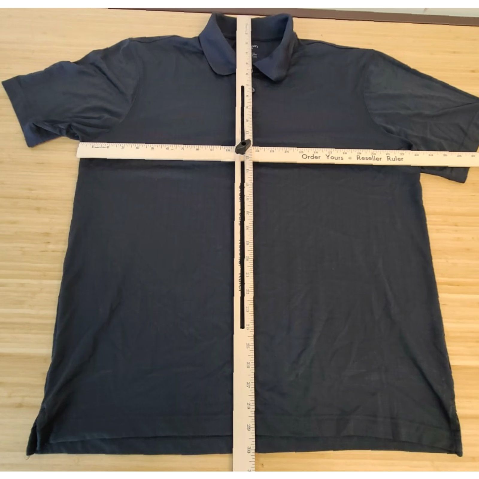 Haggar Haggar Polo Shirt Gray Polyester Men's Short Sleeve Large Button Top Regular Fit Size US L / EU 52-54 / 3 - 4 Thumbnail
