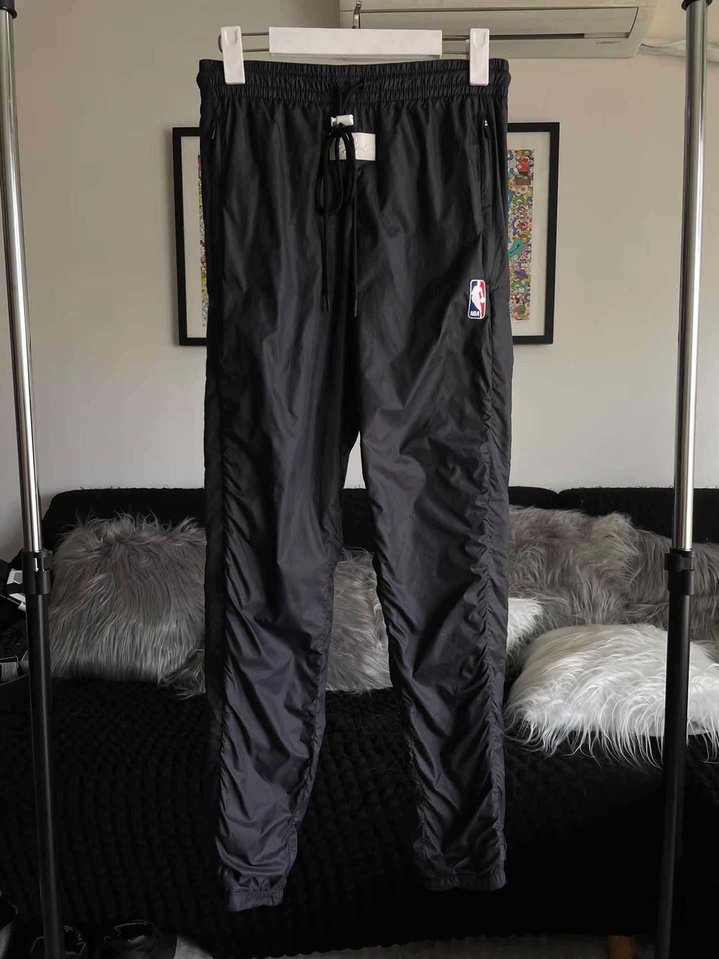 Fear of God × NBA Nike x FOG Black Nylon Snap Pants XS Size US 30 / EU 46 - 1 Thumbnail