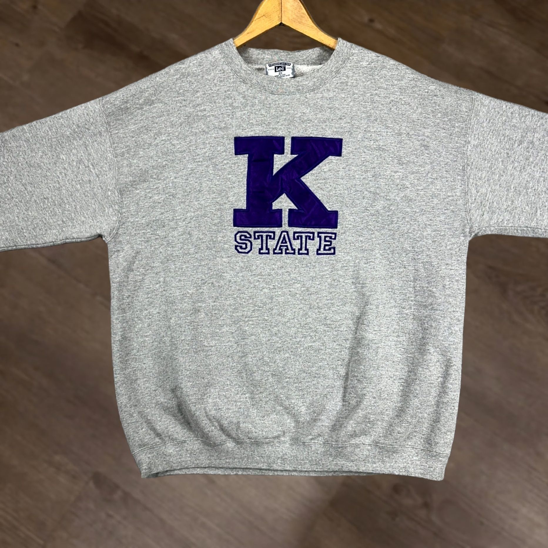 Lee VINTAGE Kansas State Wildcats Mens Crewneck Sweatshirt 2X Big Grey USA Made Lee Sweatshirt Size US XXL / EU 58 / 5 - 1 Thumbnail