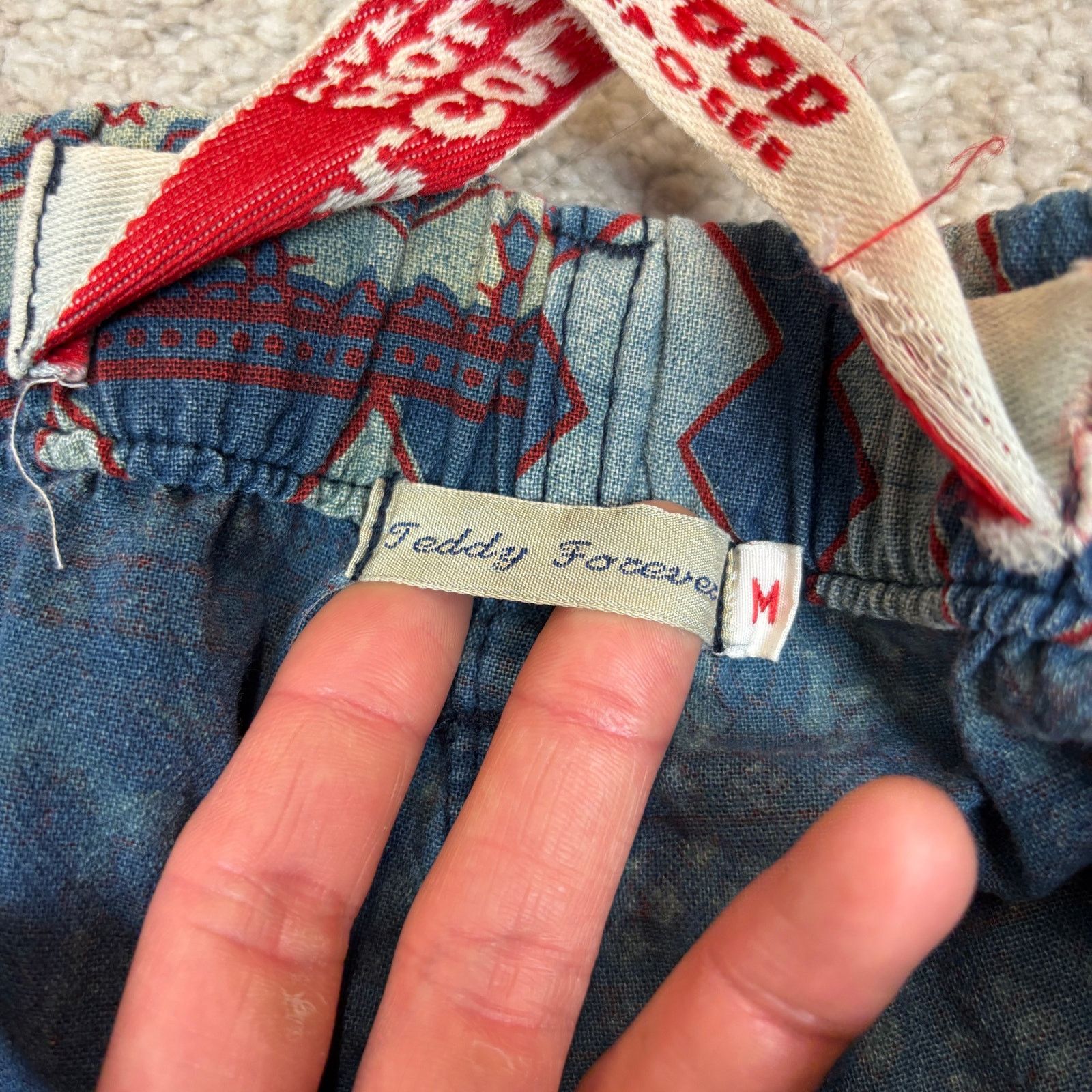 Dr. Collectors Dr. Collectors P23 Ajrakh Burgundy Indigo Print D Pants Med Size US 30 / EU 46 - 5 Thumbnail