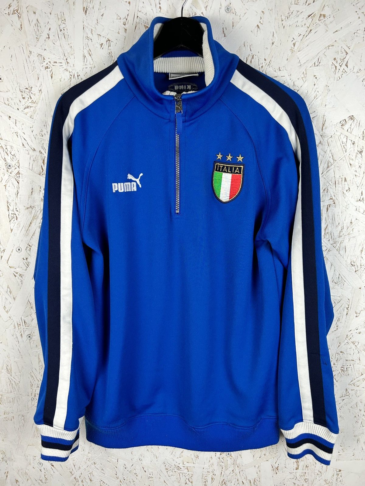 Puma Vintage Puma Italy 2003/04 1/4 Zip Tracksuit Jacket Blue S Size US S / EU 44-46 / 1 - 1 Thumbnail