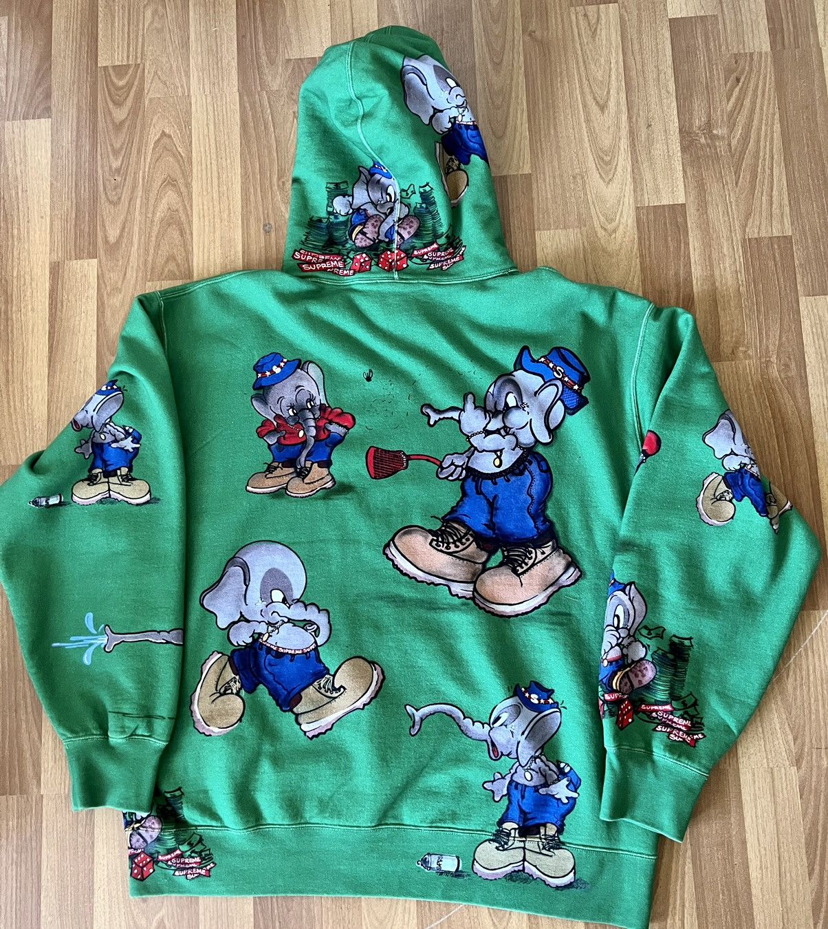 Supreme Elephant Hooded Sweatshirt Heather Grey Men's - FW22