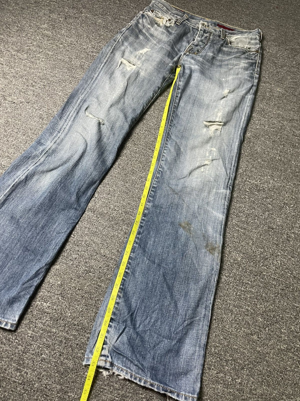 Banana Republic × Vintage BANANA REPUBLIC Ripped Straight Cut Jeans (83) Size US 29 - 13 Thumbnail