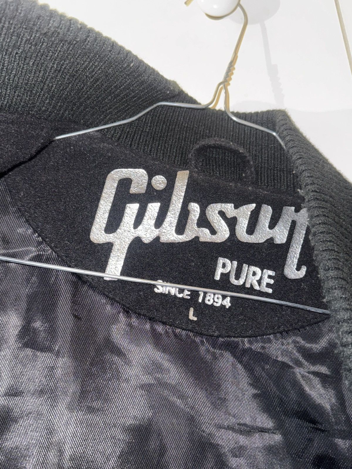 Other Gibson Leather Cross Wool Varsity Bomber Jacket Black Size L Size US L / EU 52-54 / 3 - 3 Thumbnail