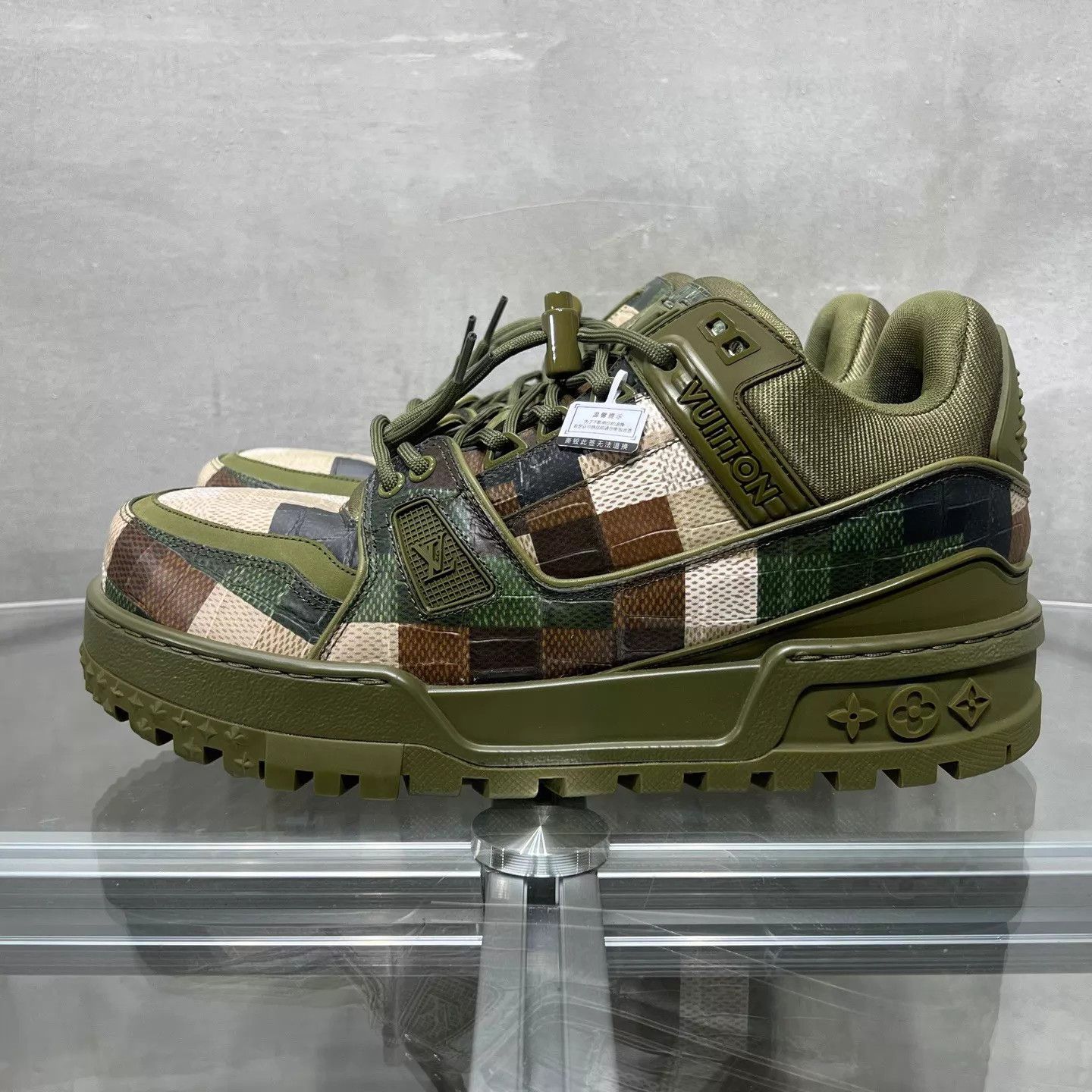 Louis Vuitton LV Trainer Maxi Green Camo Monogram UK7.5 New Size US 8.5 / EU 41-42 - 3 Thumbnail