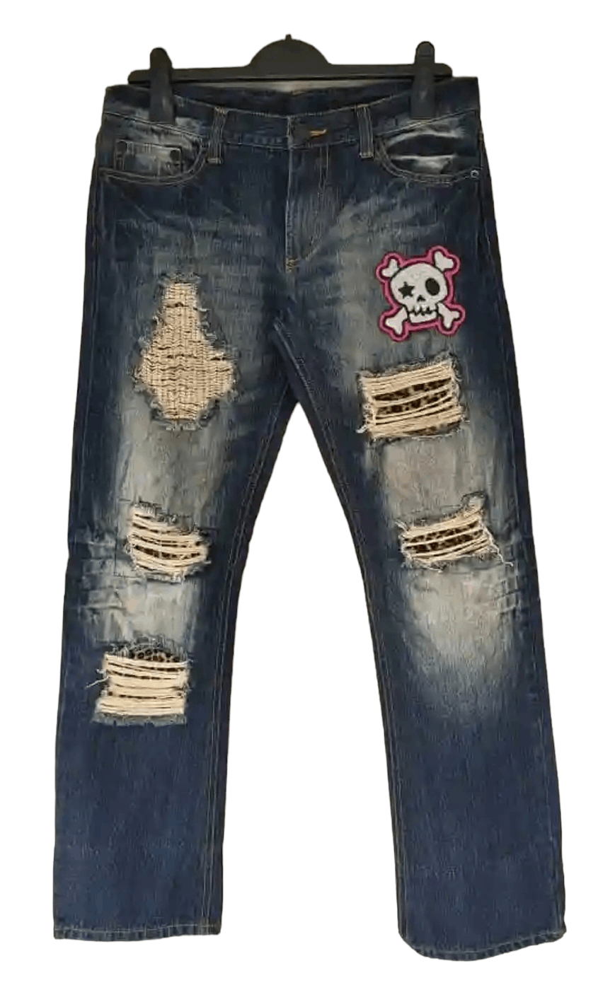 Japanese Brand Distressed Denim Size US 32 / EU 48 - 1 Thumbnail