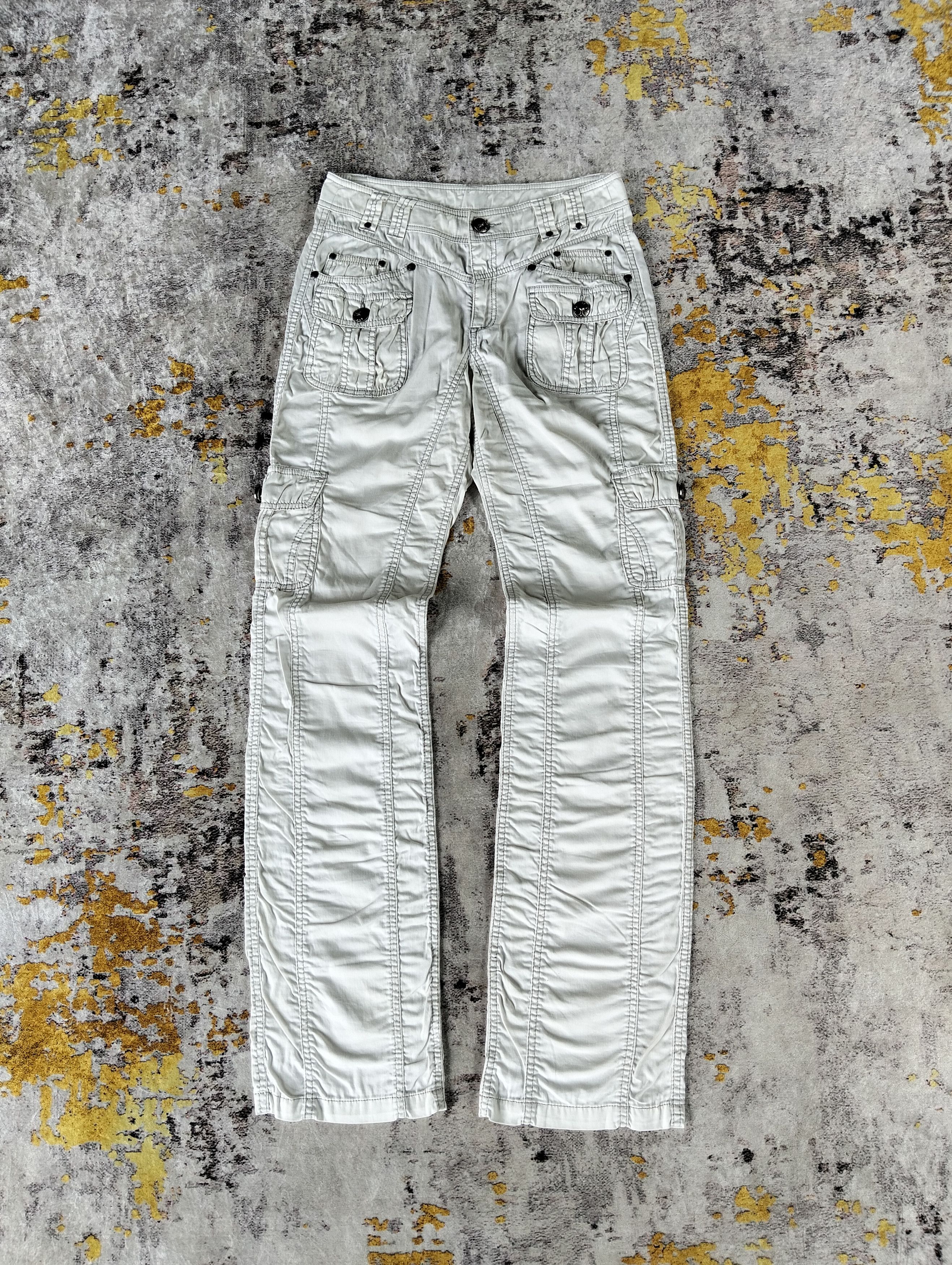 If Six Was Nine 2000s Japanese Lucas Cargo Multi Pocket Button Cross Pants Size US 28 / EU 44 - 1 Thumbnail