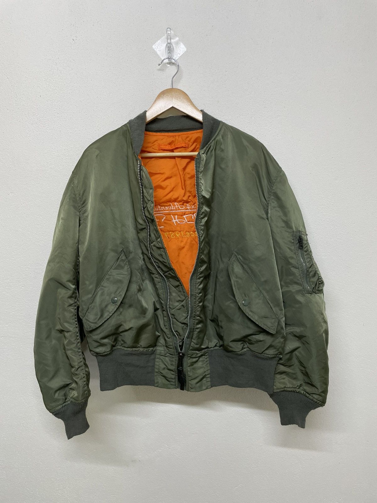 Alpha Industries Vintage Alpha Industries MA-1 Flight Bomber Jacket Size US XL / EU 56 / 4 - 3 Thumbnail