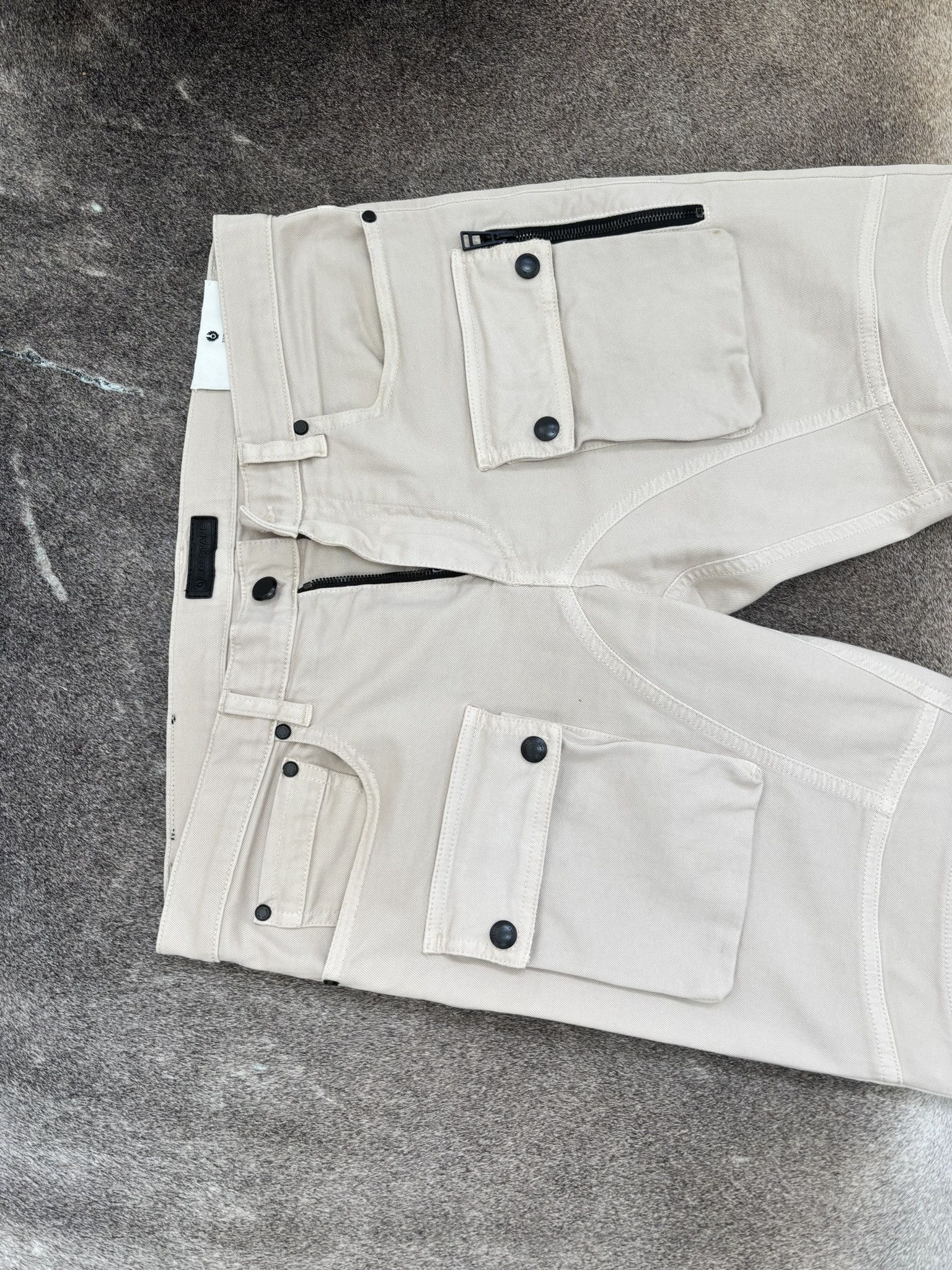 Belstaff Belstaff Moto Cargo Pants Beige 32x33 – Slim Fit Biker Style Size US 32 / EU 48 - 4 Thumbnail