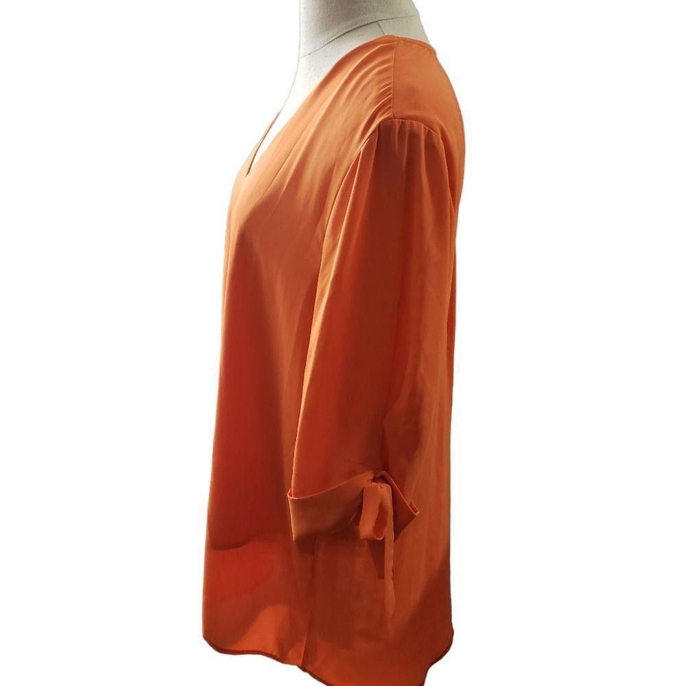 Designer CT1084a Karen Kane ladies orange tunic top XL Size XL / US 12-14 / IT 48-50 - 2 Thumbnail