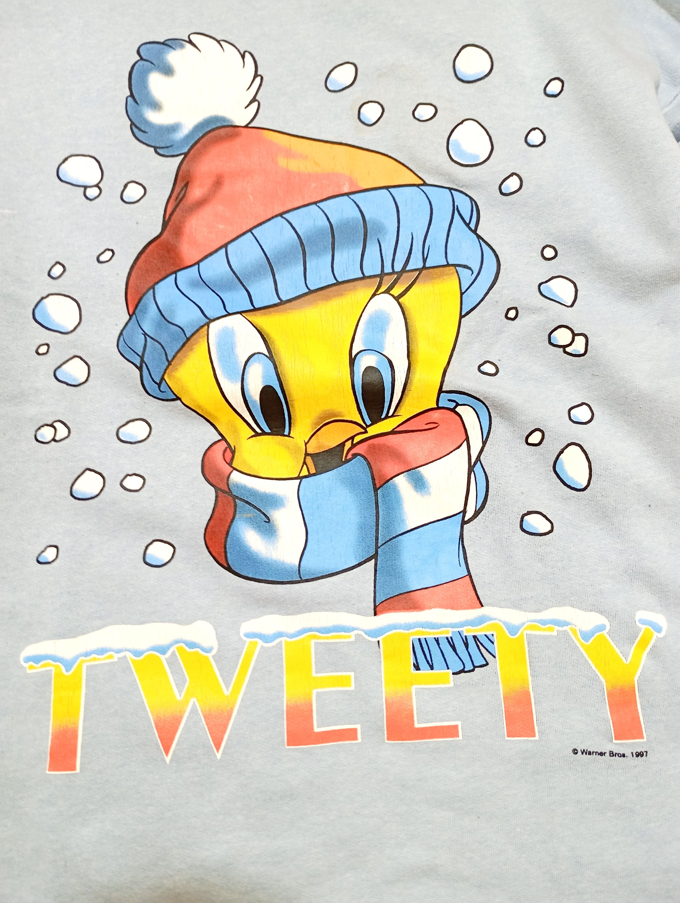 Warner Bros Vintage 1997 Lonney Tunes Tweety Shirt Size US L / EU 52-54 / 3 - 3 Thumbnail