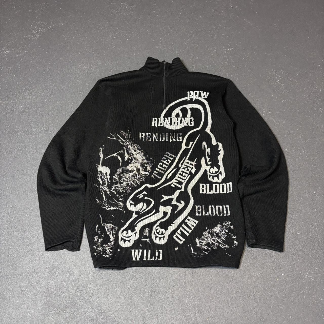 Japanese Brand × Vintage Vintage y2k 90s affliction style sweater Size US L / EU 52-54 / 3 - 1 Thumbnail