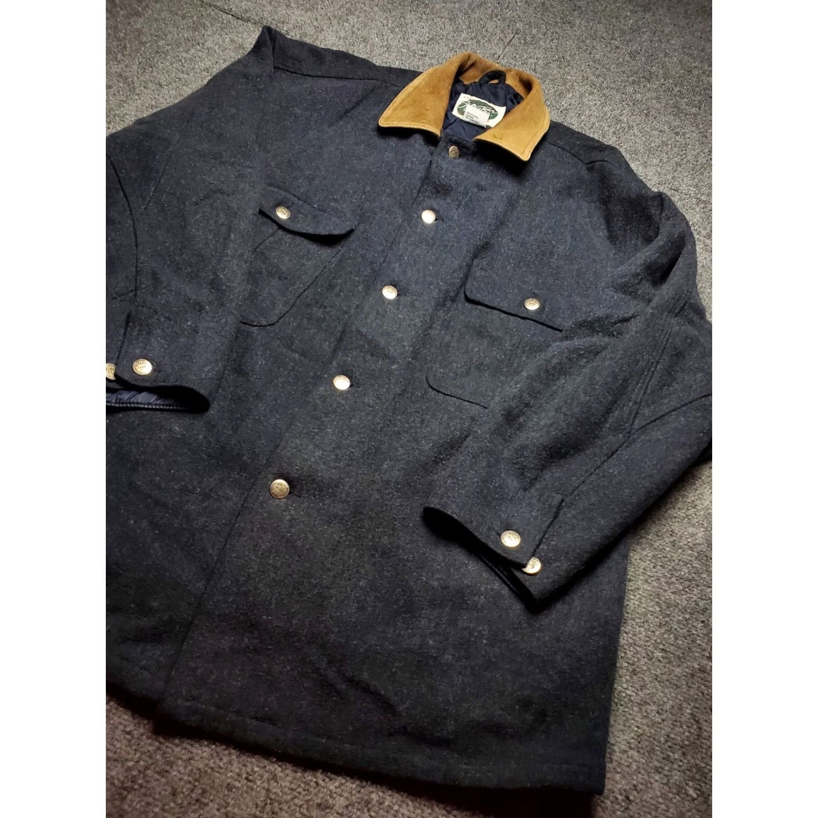 Vintage VINTAGE Synergy Chore Coat Jacket Medium Womens Gray Wool Blend Button Up 90s Size M / US 6-8 / IT 42-44 - 2 Thumbnail