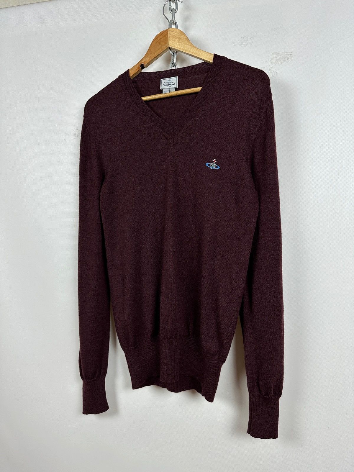 Vivienne Westwood Vivienne Westwood Wool V Neck Jumper Sweater Size US L / EU 52-54 / 3 - 4 Thumbnail