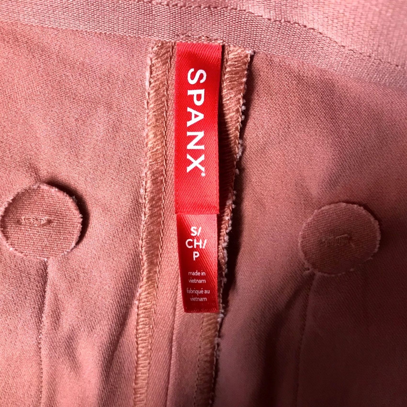 Spanx SPANX Women's Cropped Pants Rose Pink Straight Leg Elastic Waist Size S Size 28" / US 6 / IT 42 - 7 Thumbnail
