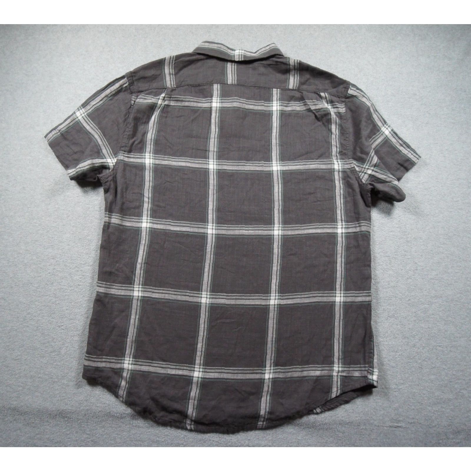 J Brand Nike Shirt Mens Large Gray Button Down Short Sleeve Cotton Adult Size US L / EU 52-54 / 3 - 4 Thumbnail