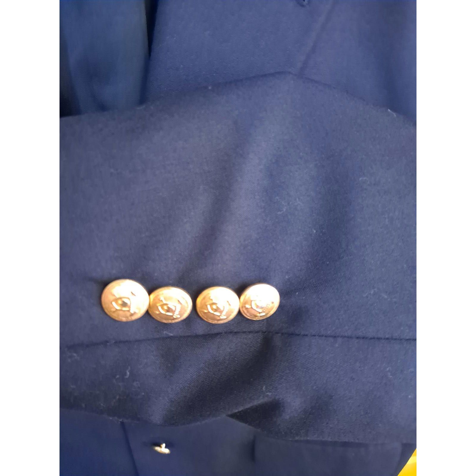 Chaps Chaps Blue with Gold 2 Button Blazer 100% Wool Size 44R Size 44R - 2 Thumbnail