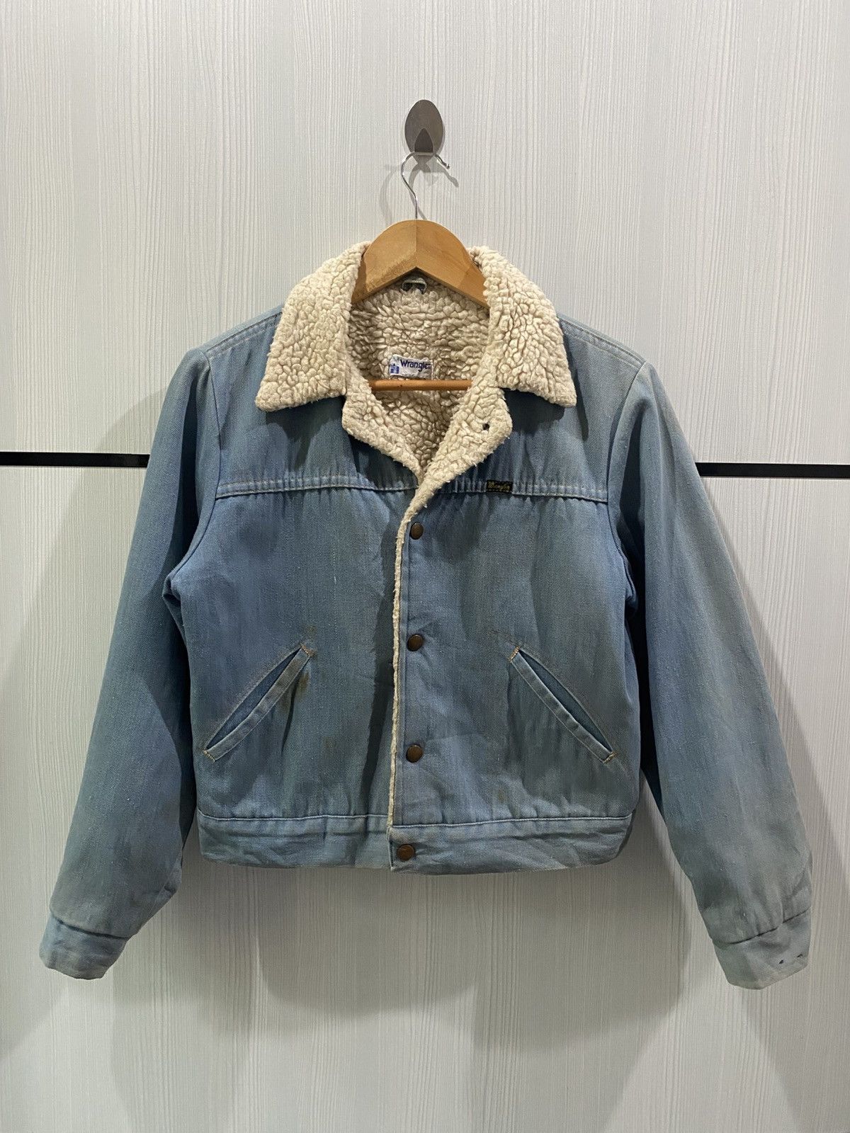 Vintage × Wrangler Vintage 70s Wrangler Sherpa Denim Jacket Size US S / EU 44-46 / 1 - 2 Thumbnail