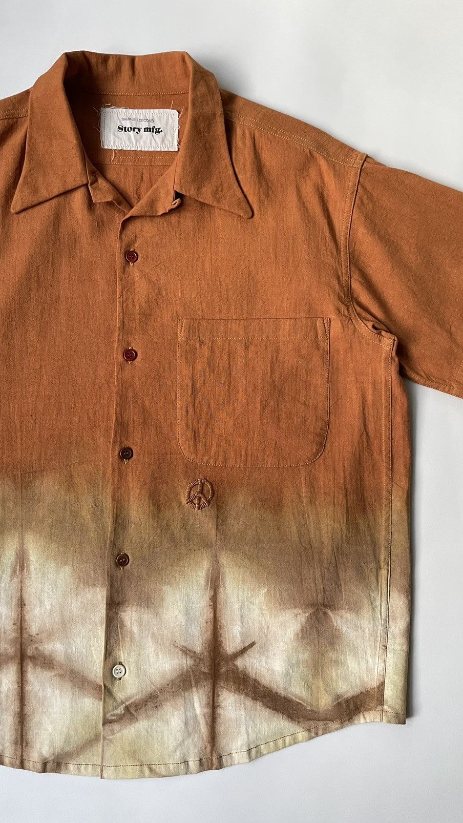 Story Mfg. Orange ‘Peace Tie Dye’ Print Shirt Size US S / EU 44-46 / 1 - 5 Thumbnail