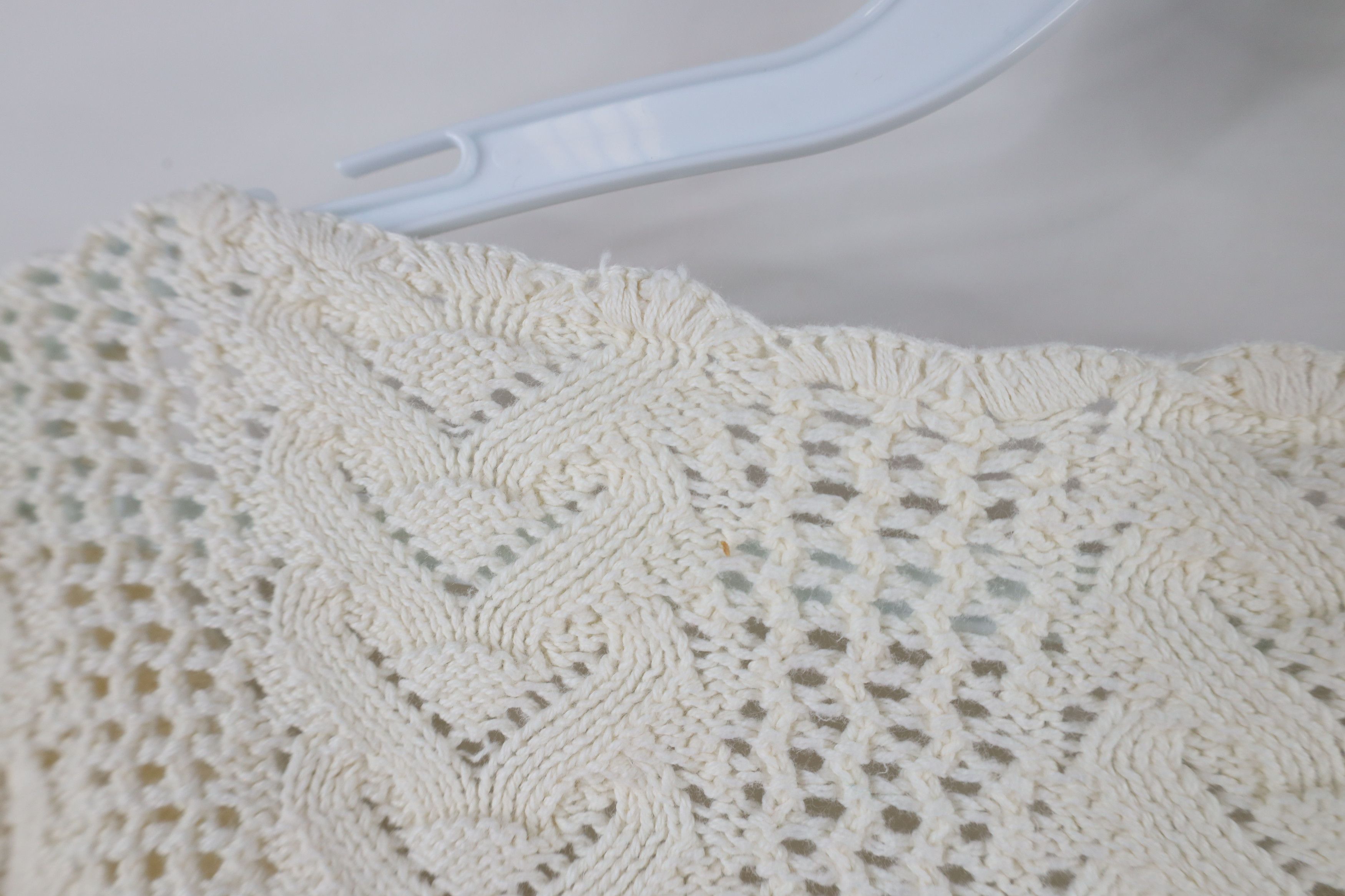 Vintage Vintage 90s Streetwear Fisherman Knit Aran Sweater Cream Size L / US 10 / IT 46 - 6 Thumbnail