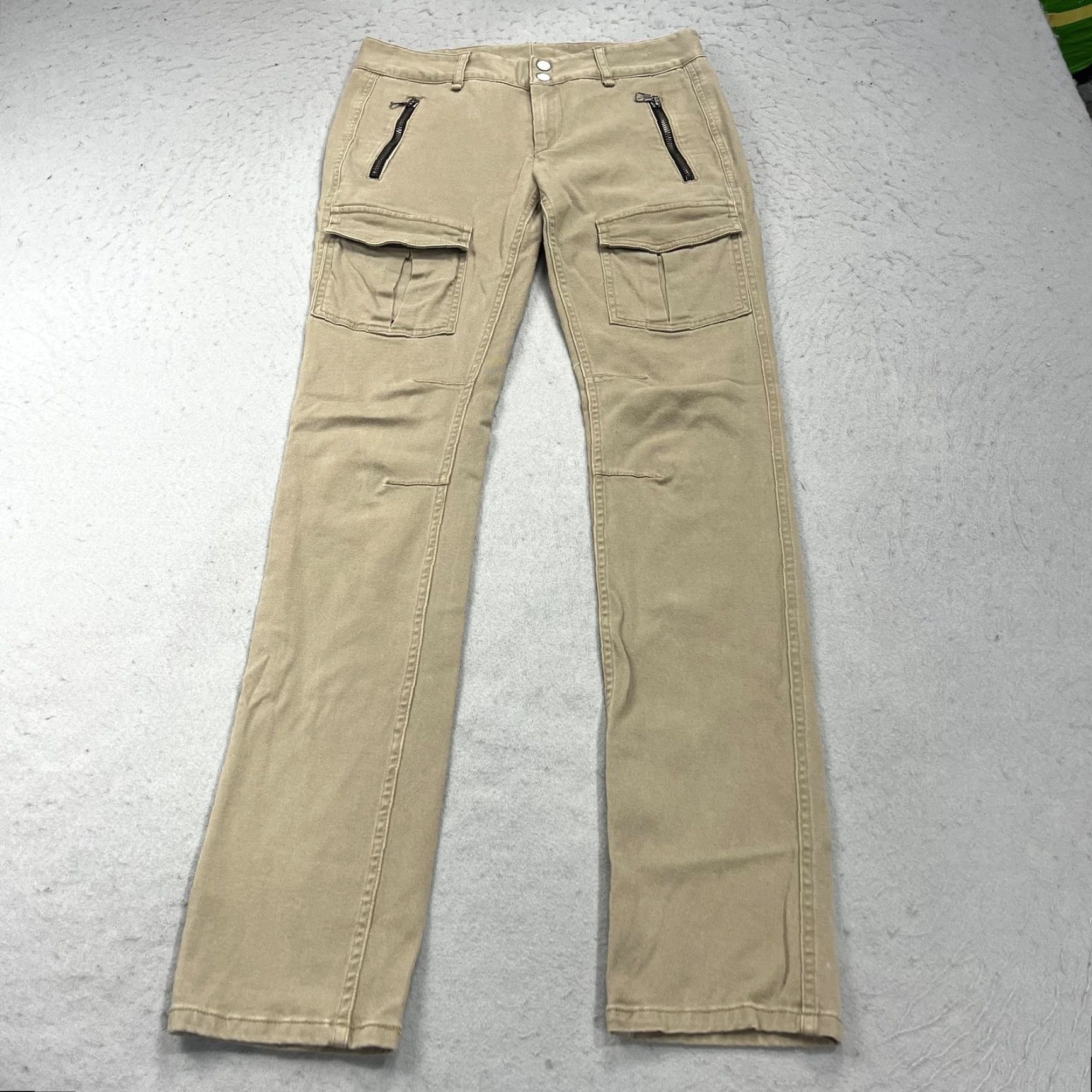 Rag & Bone Rag & Bone Pants Womens 2 Beige Utility Cargo Straight Leg Made USA Zip Pockets Size 26" / US 2 / IT 38 - 2 Thumbnail