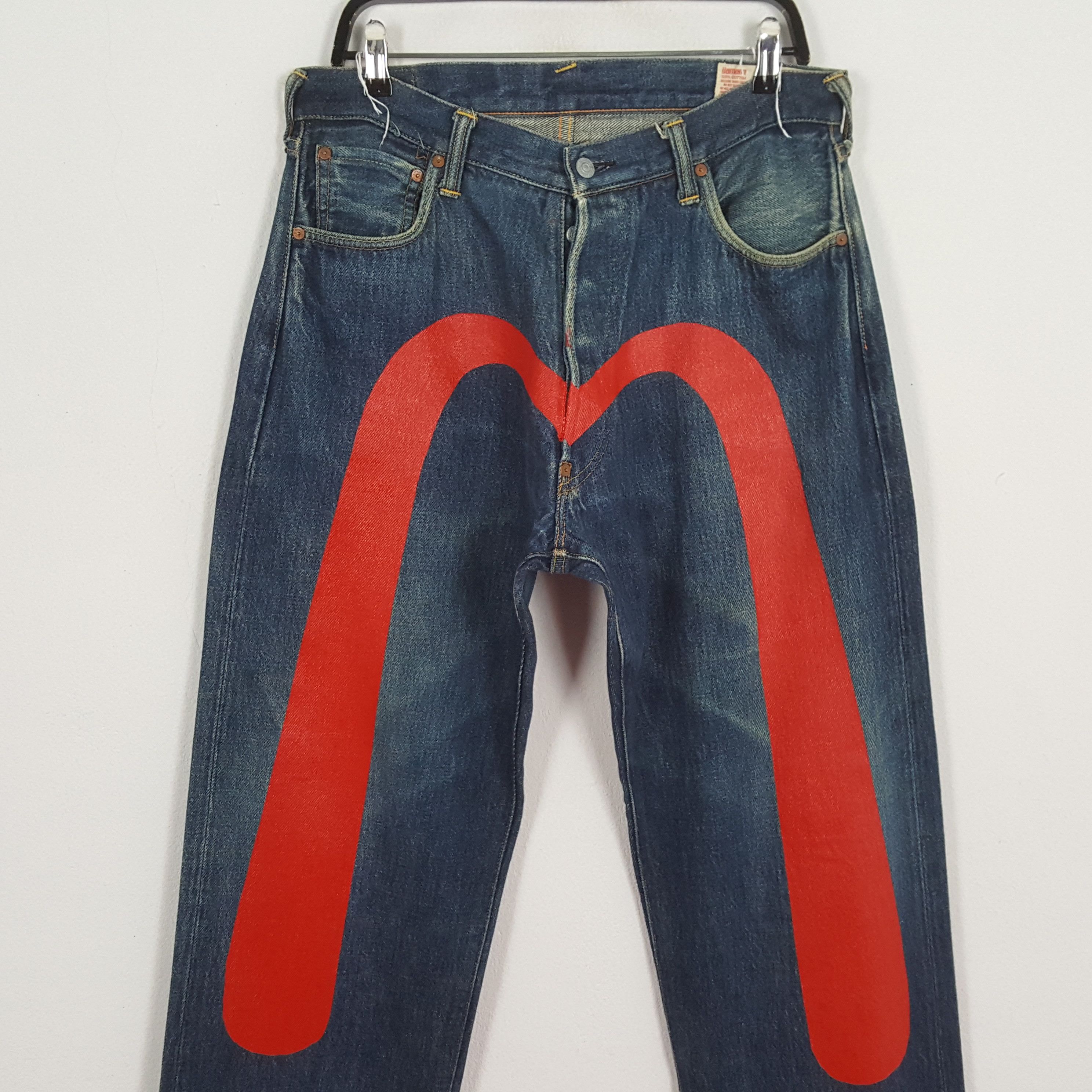 Evisu EVISU Jeans Japanese Brand Streetwear Custom Daicock Style Size US 32 / EU 48 - 2 Thumbnail