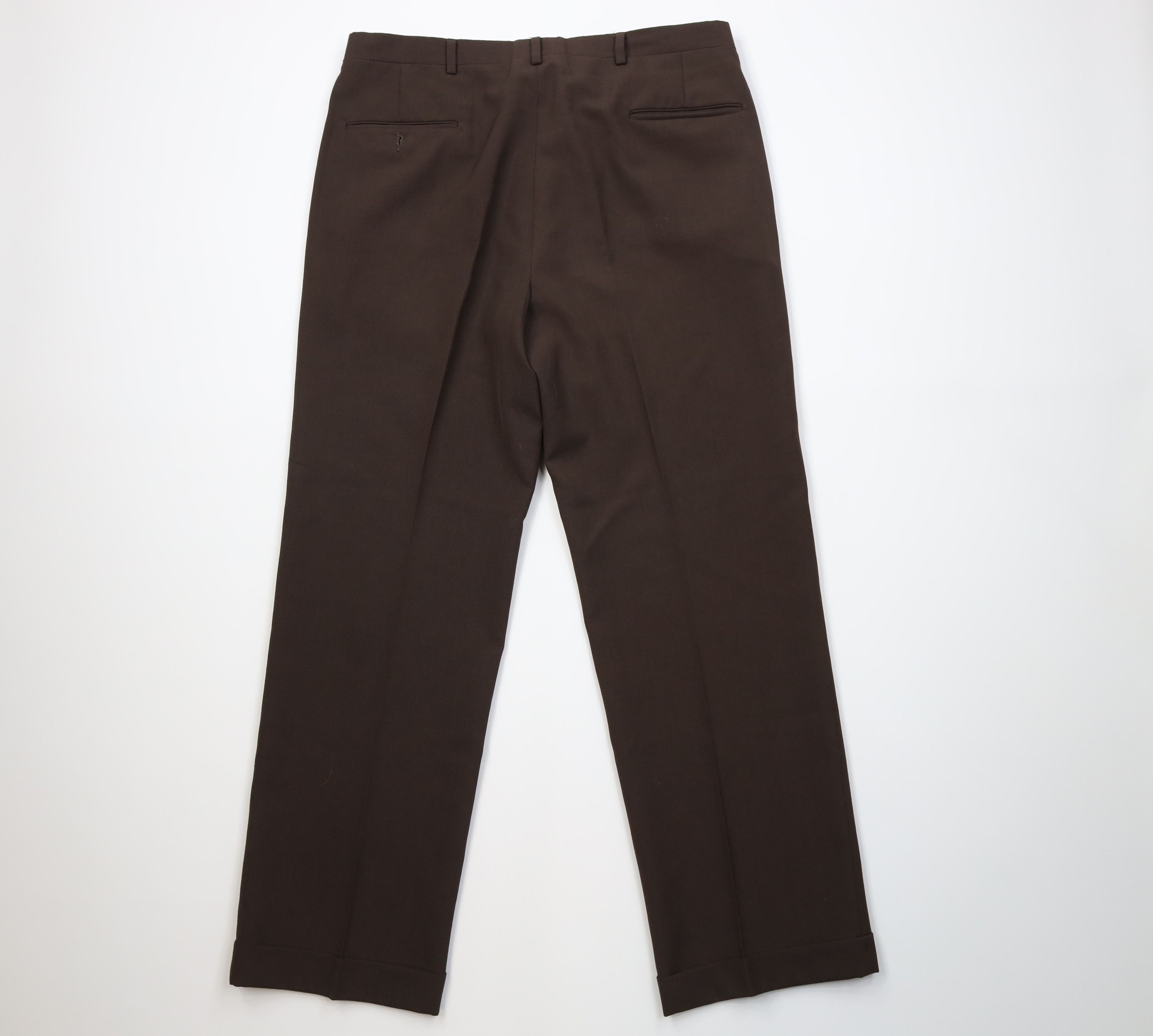 Vintage Vintage 70s Streetwear Wide Leg Chino Pants Brown USA Size US 36 / EU 52 - 11 Thumbnail